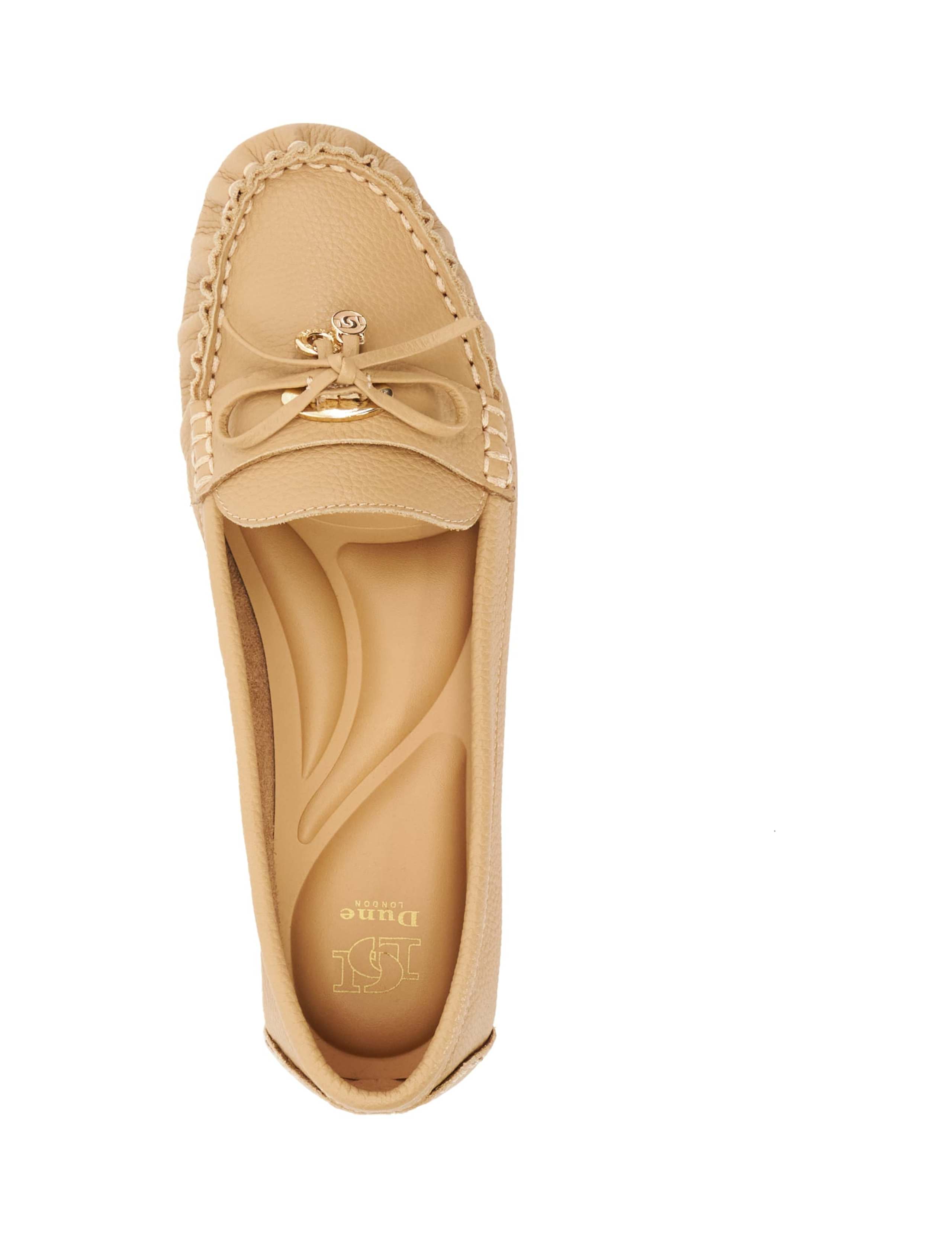 Leather Bow Flat Slip On Loafers 4 of 5