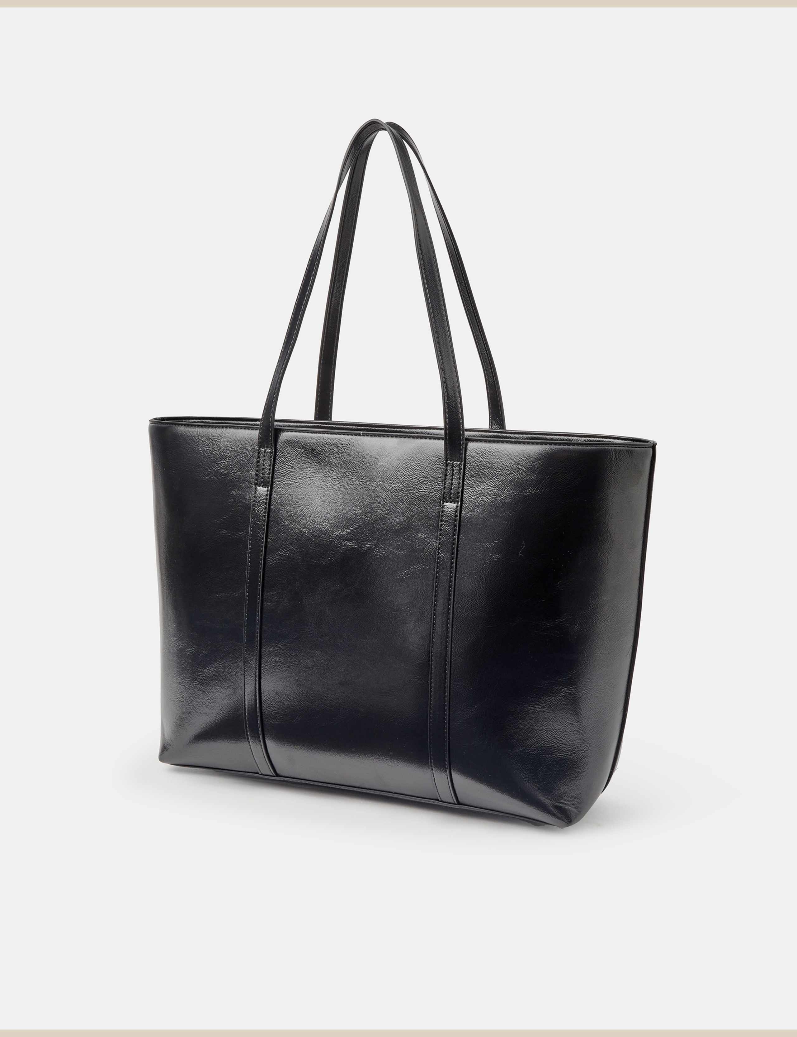 Faux Leather Tote Bag 2 of 4