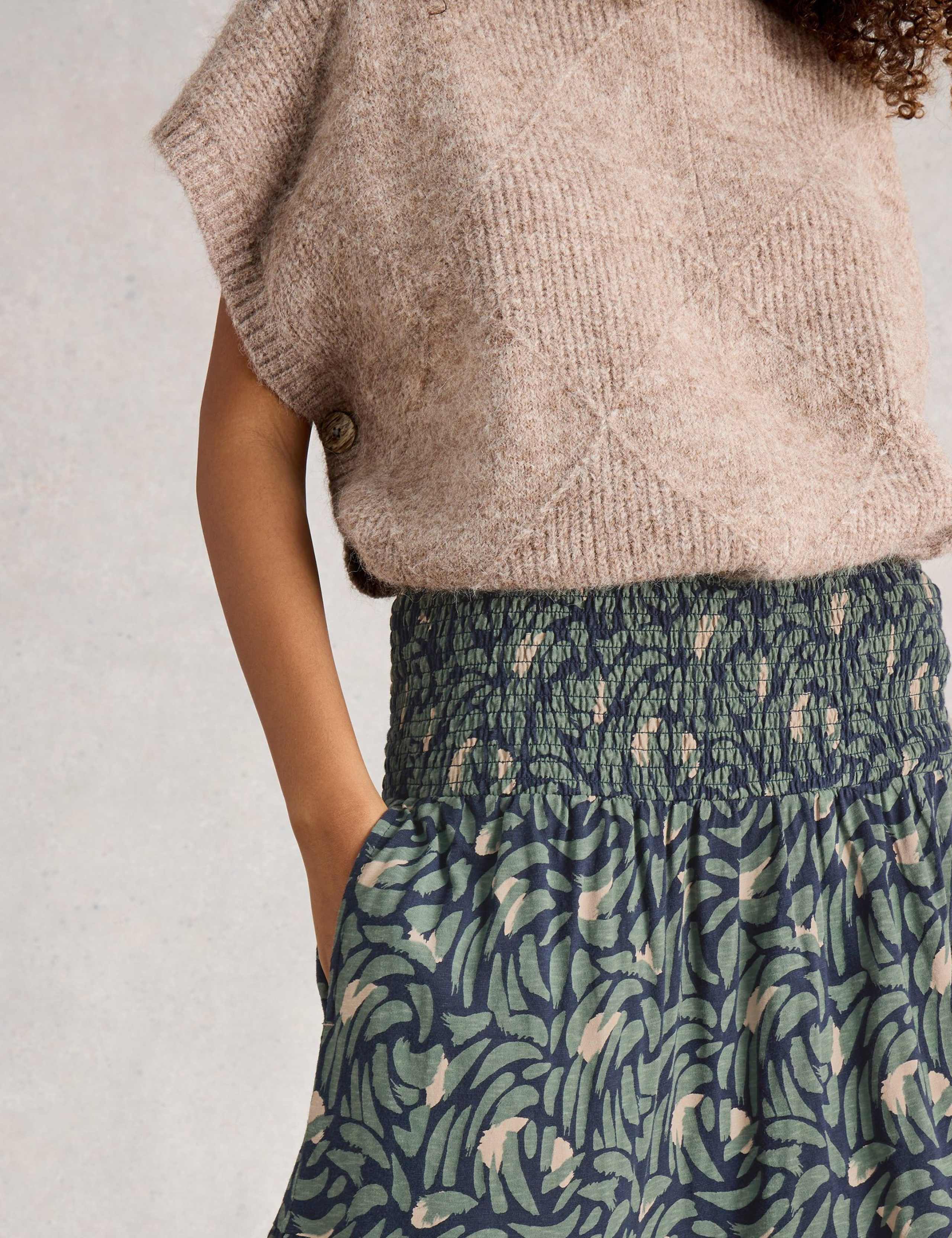 Jersey Printed Maxi A-Line Skirt 4 of 6