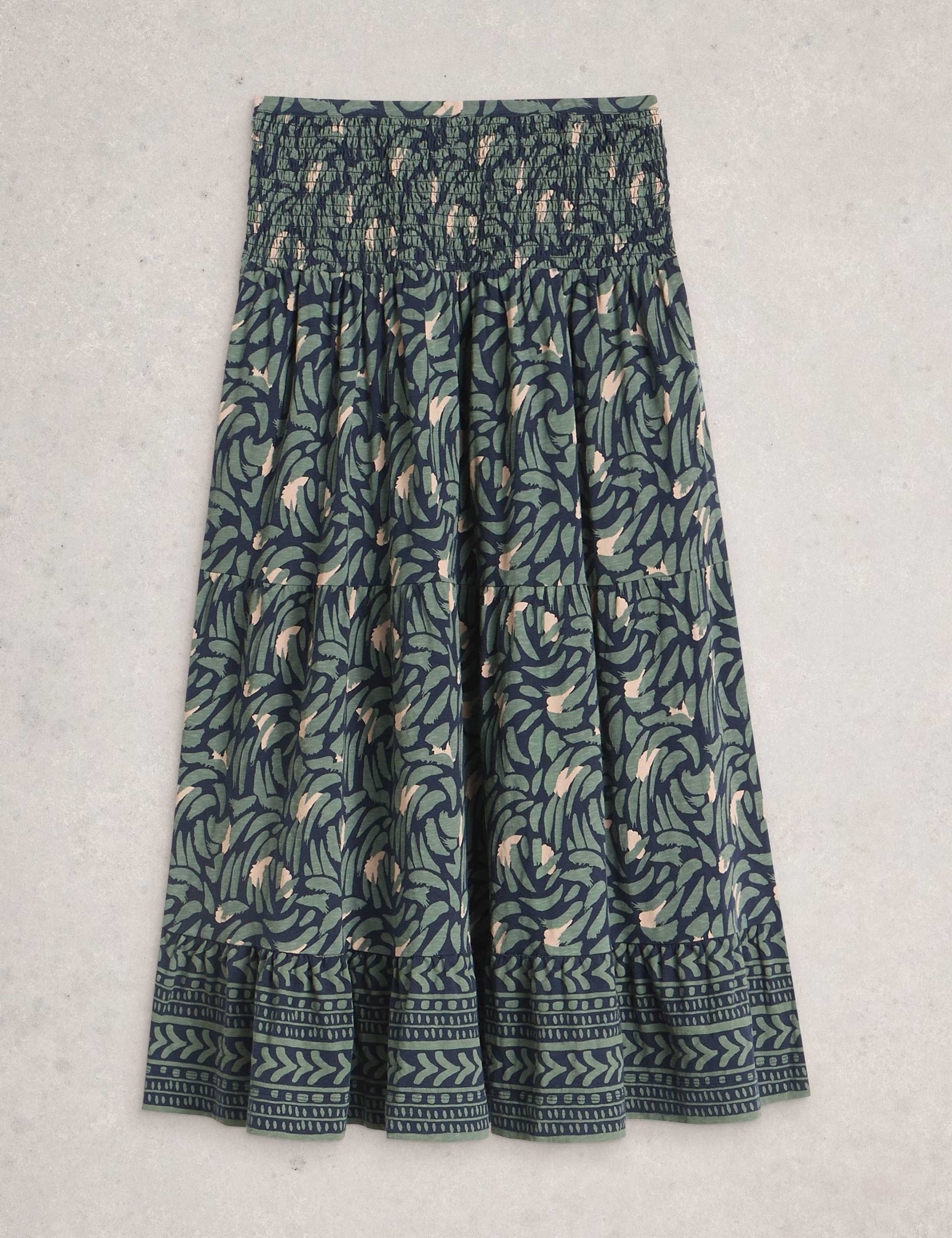 Pure Cotton Jersey Printed Maxi Skirt 2 of 6