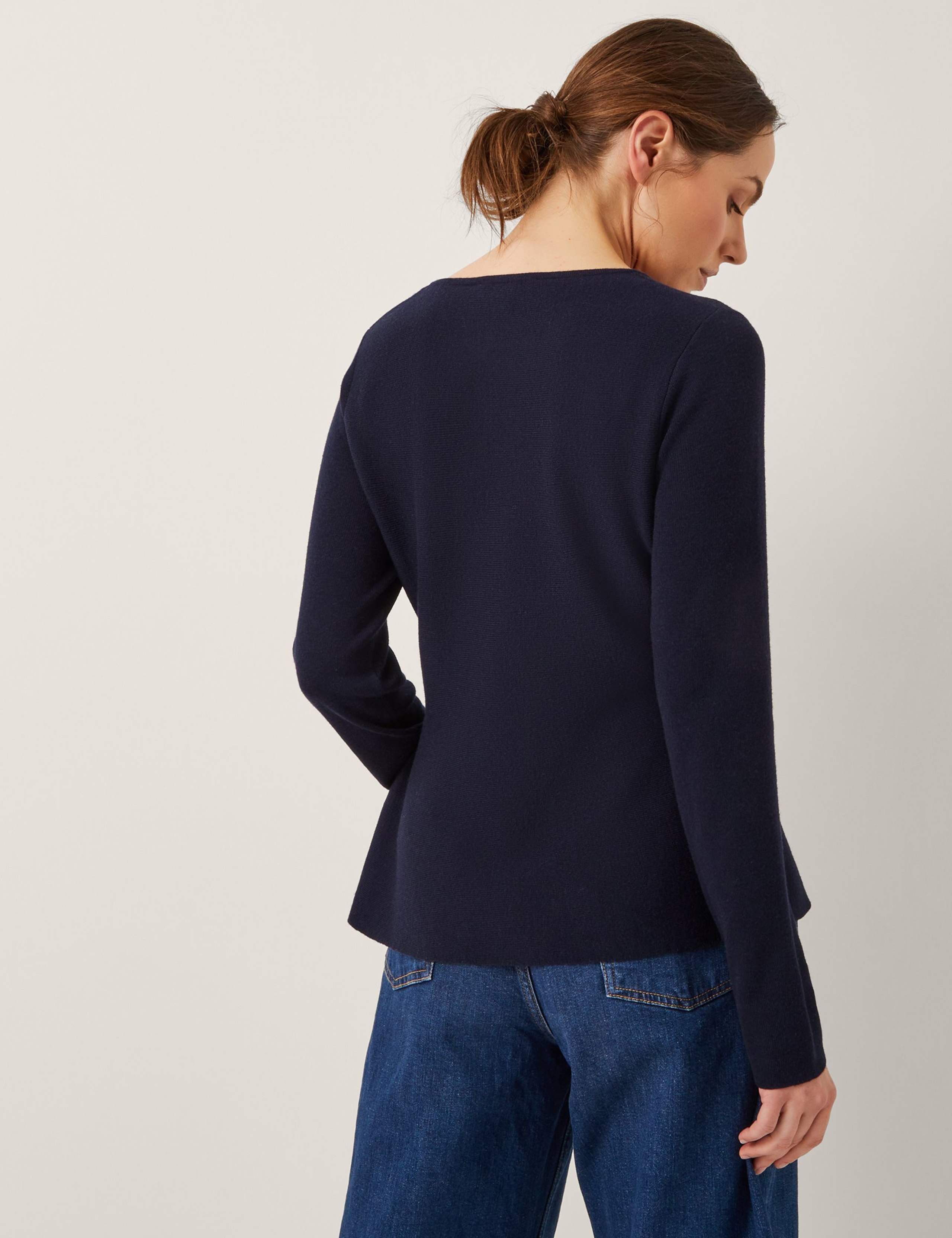 Wool Blend Peplum Bow Jumper 3 of 5