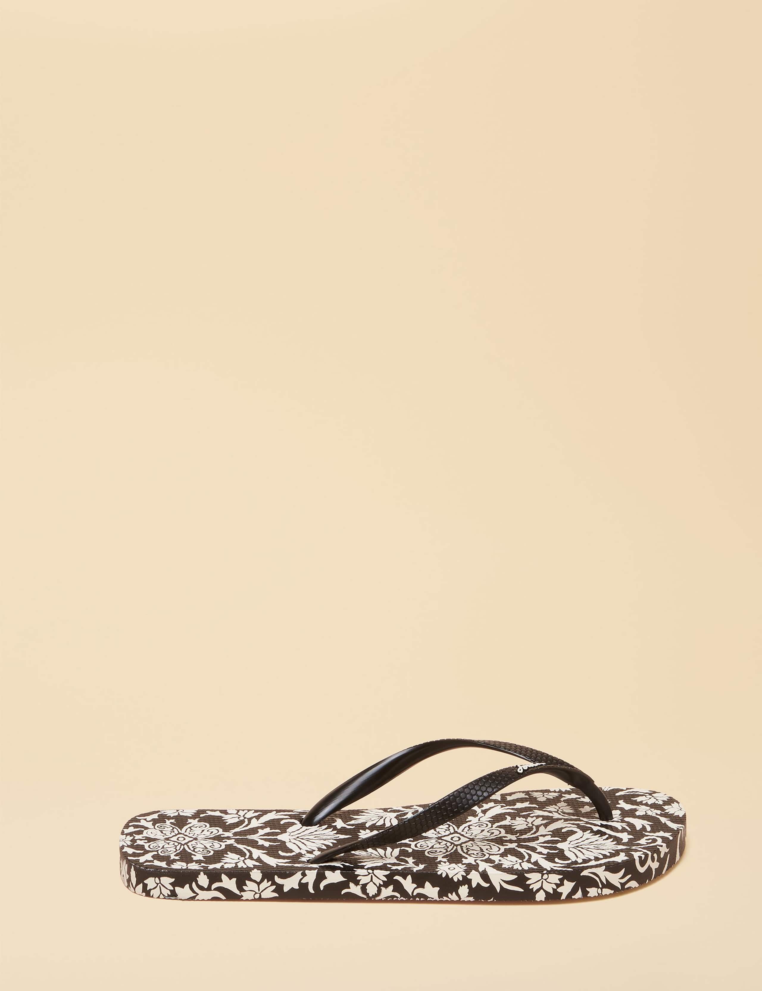 Floral Flat Flip Flops 3 of 5