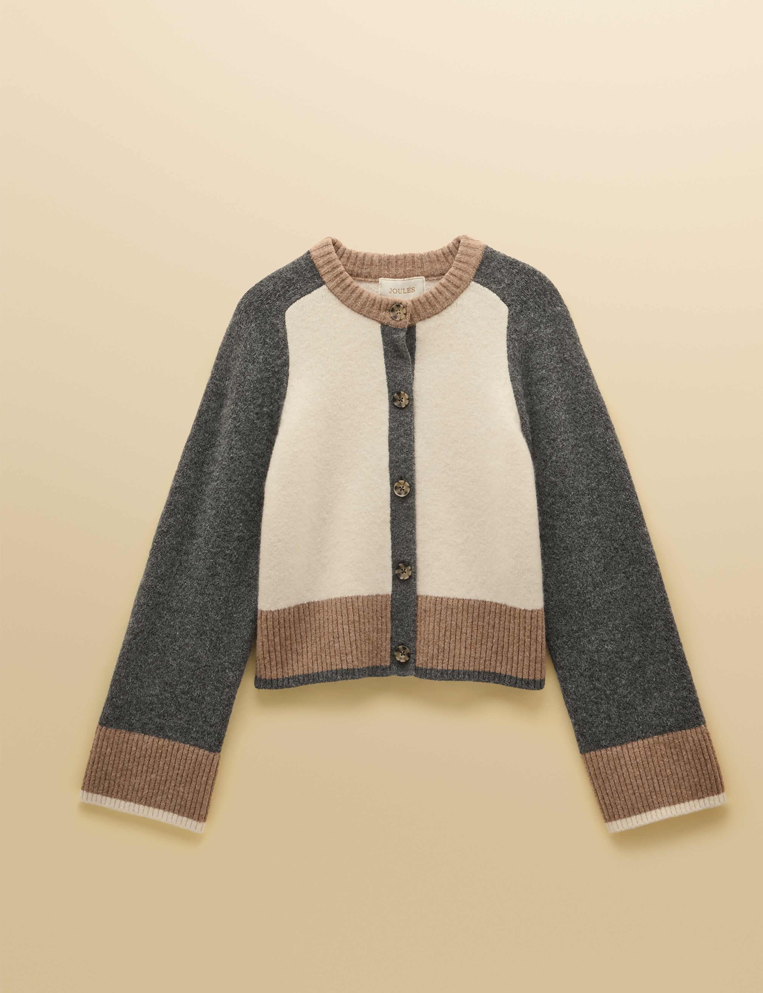 Colour Block Knitted Cardigan 2 of 7