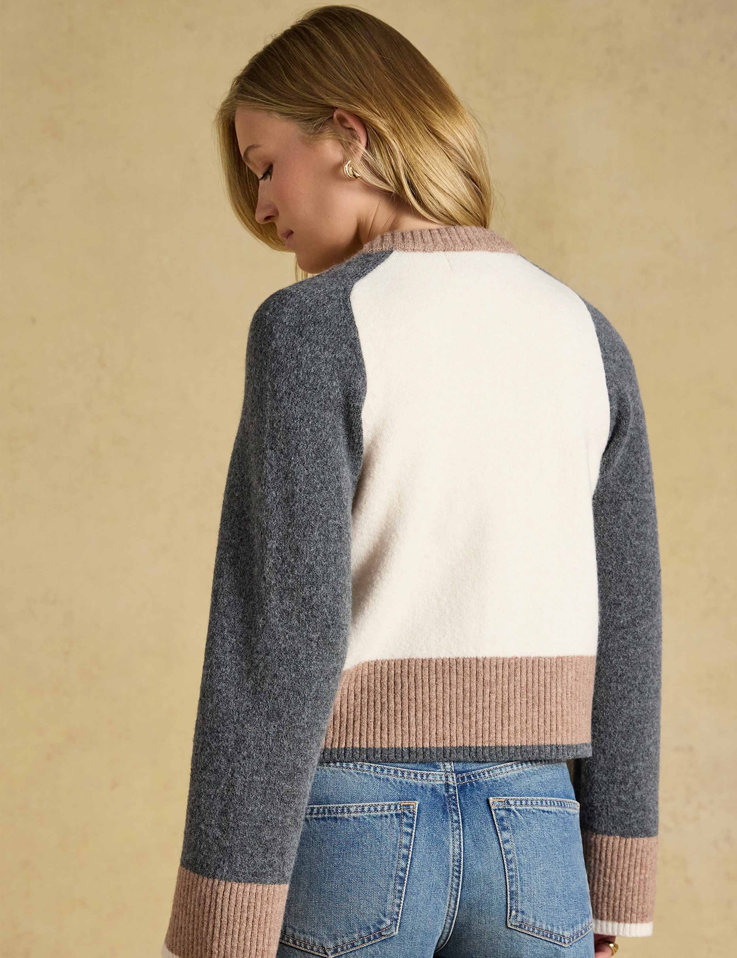 Colour Block Knitted Cardigan 7 of 7