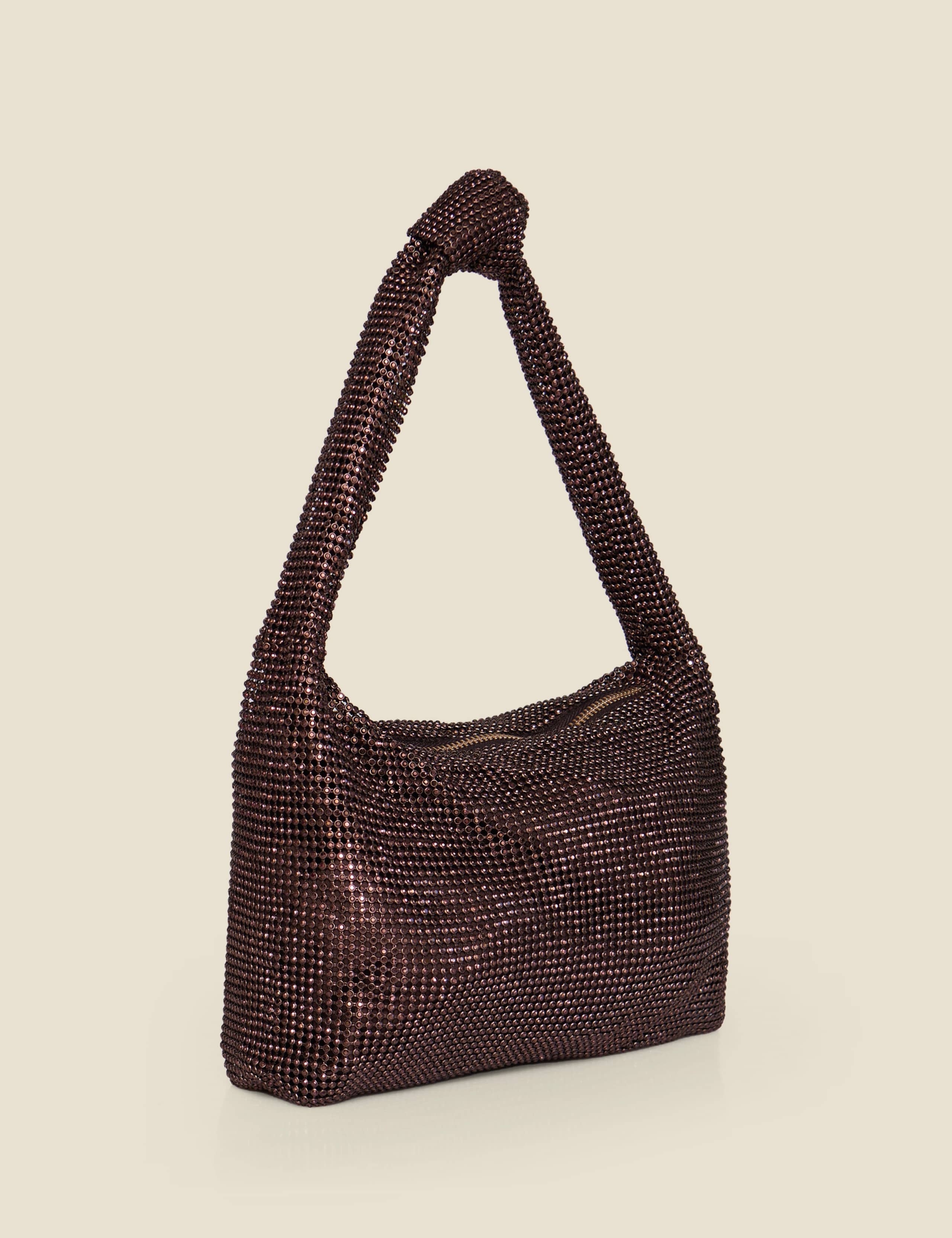 Diamante Knot Handle Shoulder Bag 3 of 5