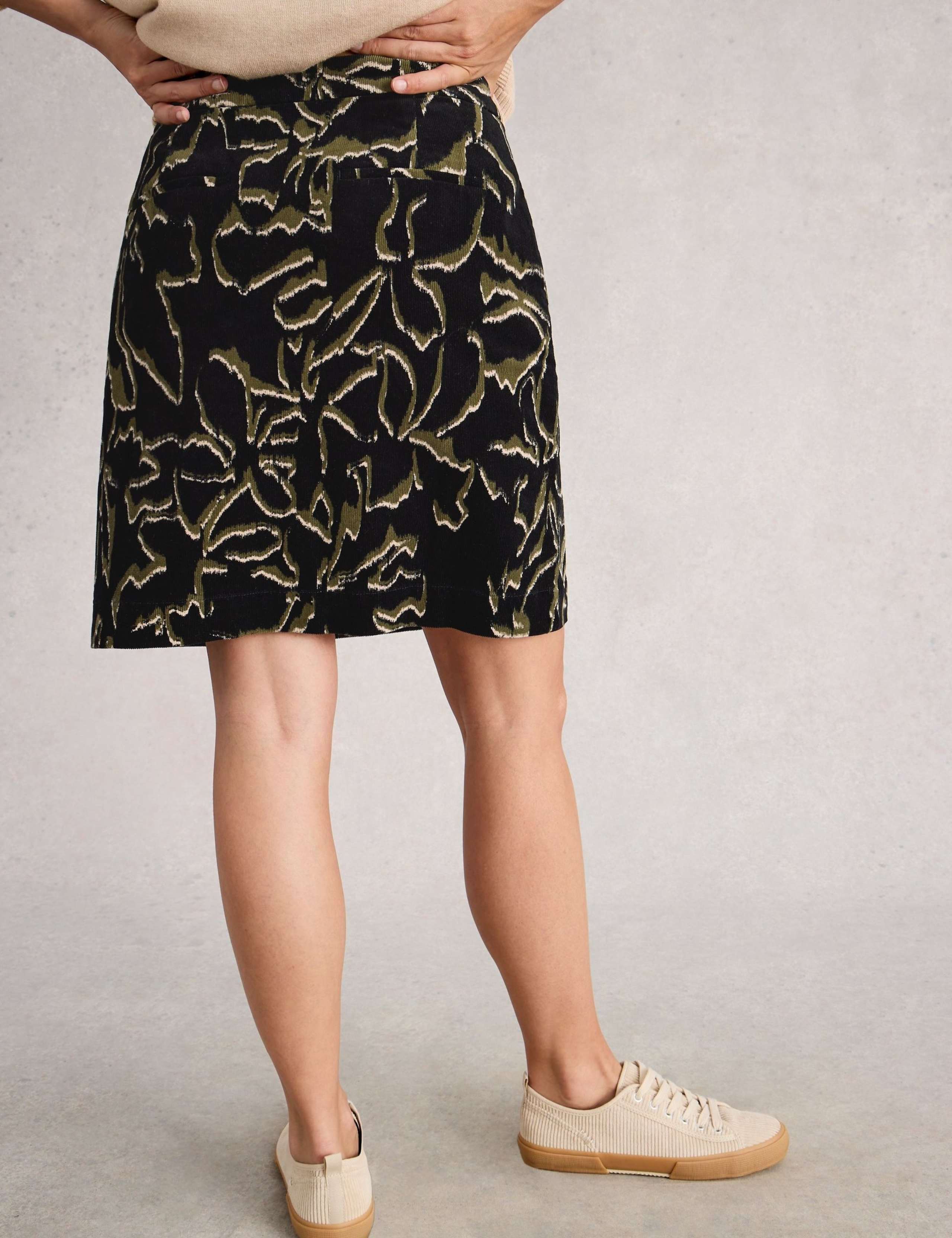 Cotton Rich Printed A-Line Skirt 5 of 5