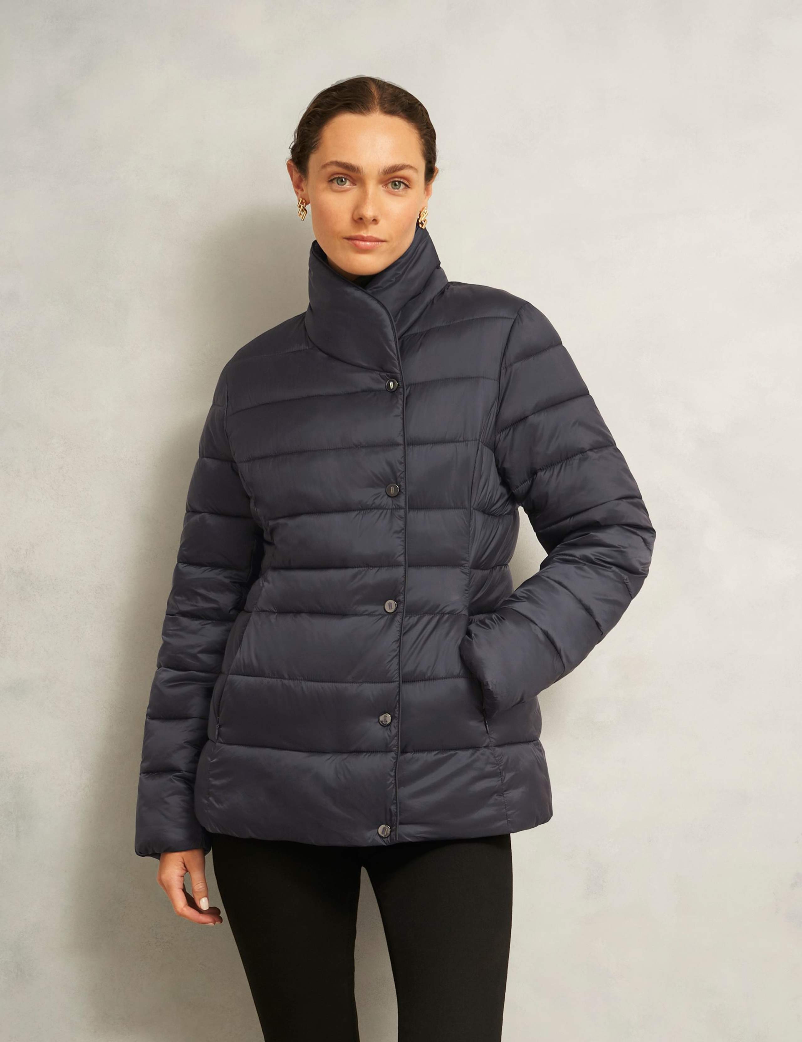 Padded Quilted Puffer Coat 1 of 7