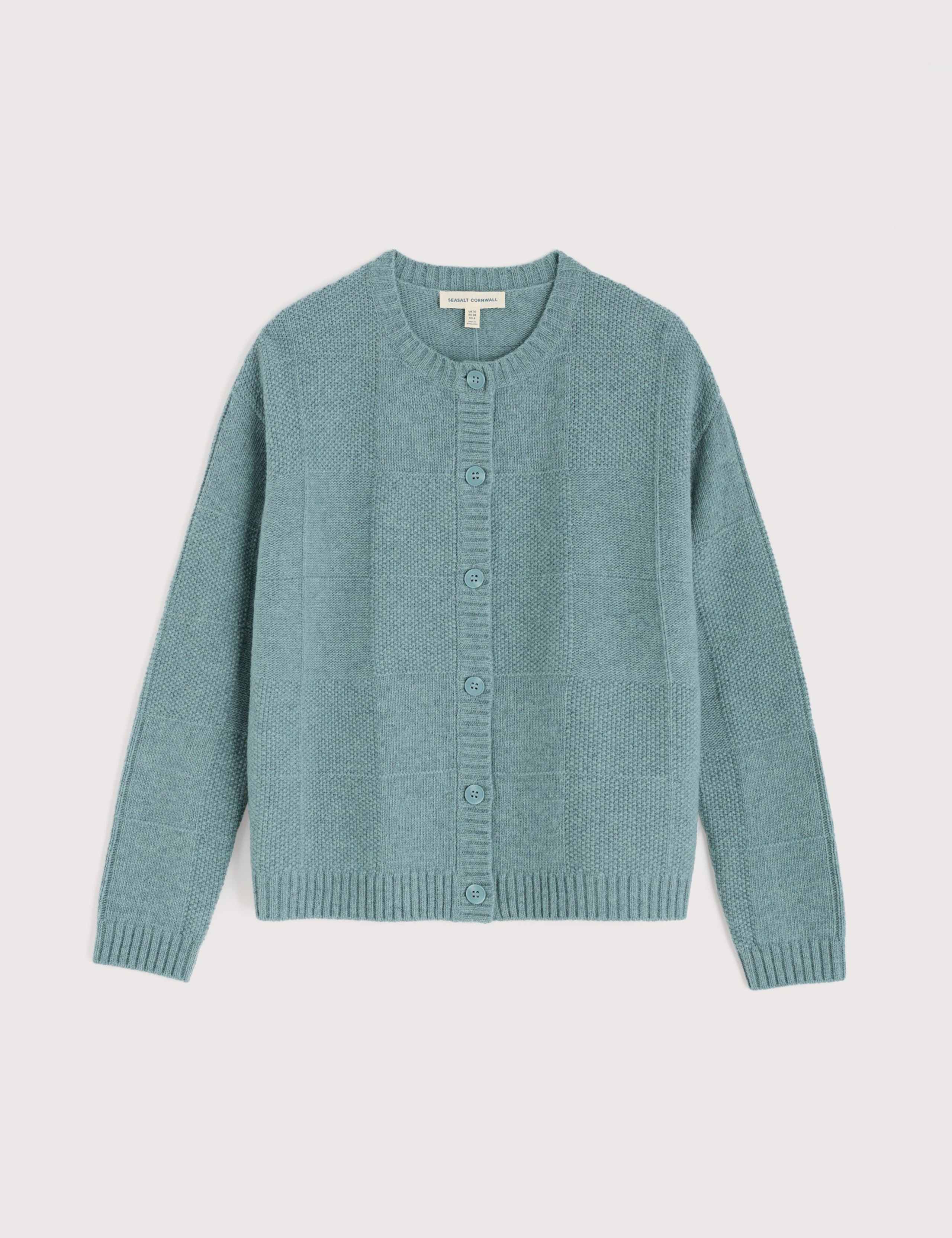 Merino Wool Rich Button Front Relaxed Cardigan 2 of 5