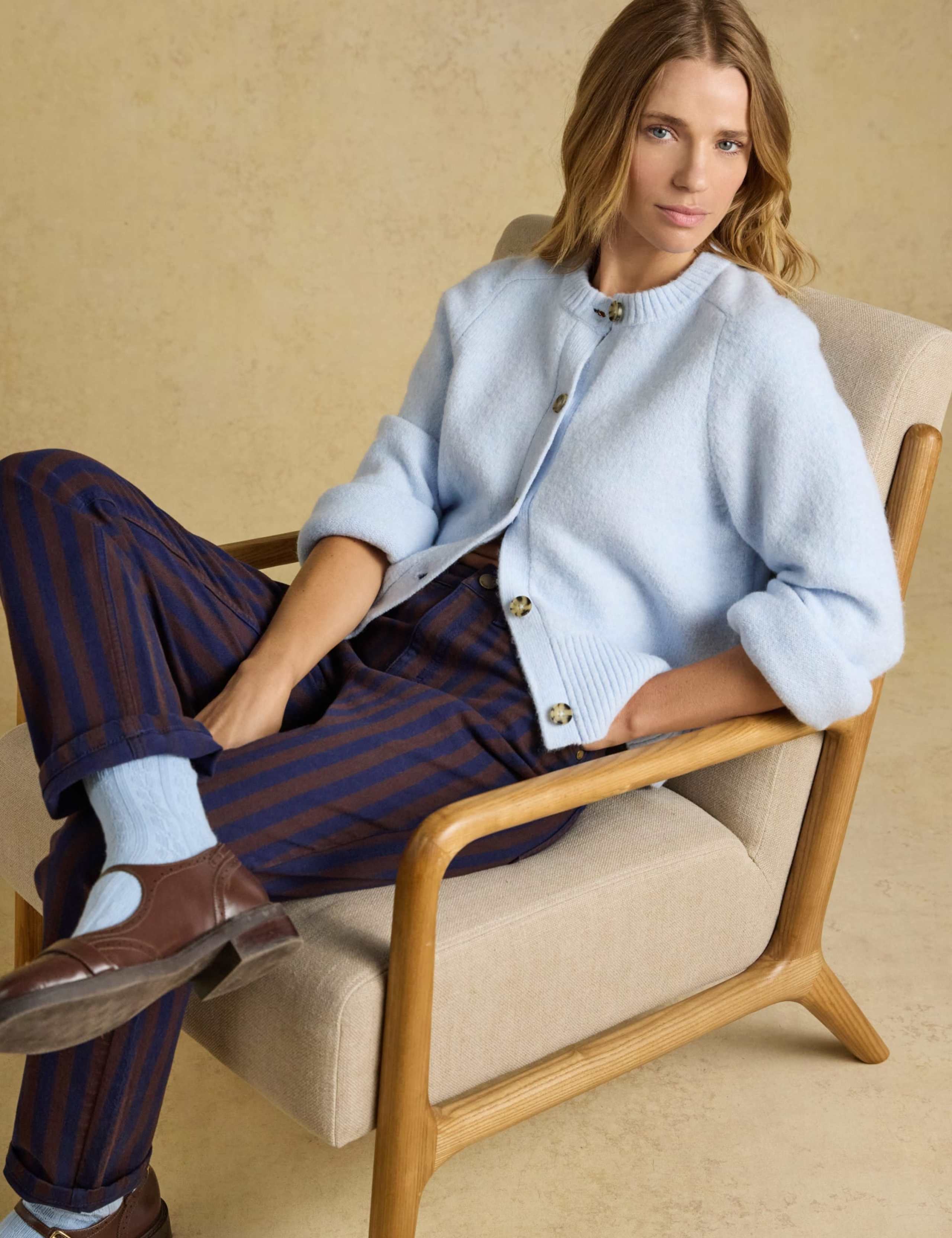 Textured Crew Neck Cardigan 3 of 7