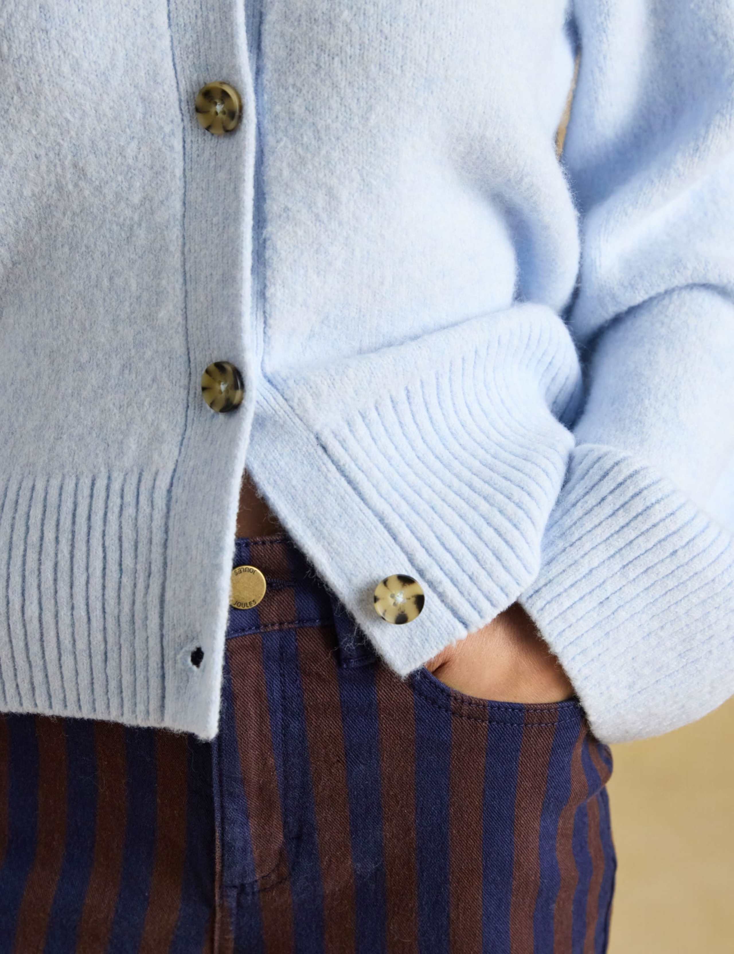 Textured Crew Neck Cardigan 4 of 7