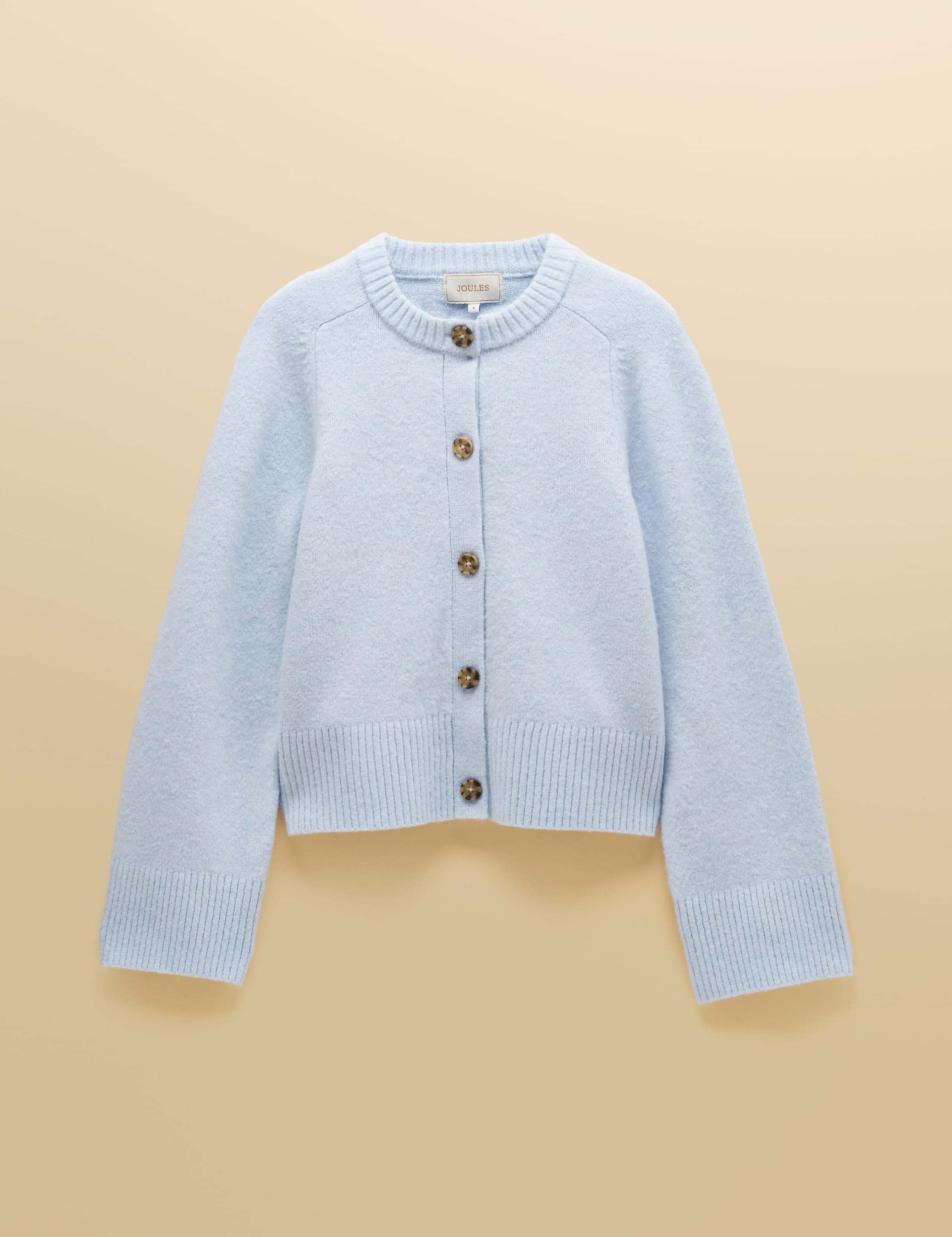 Textured Crew Neck Cardigan 5 of 7