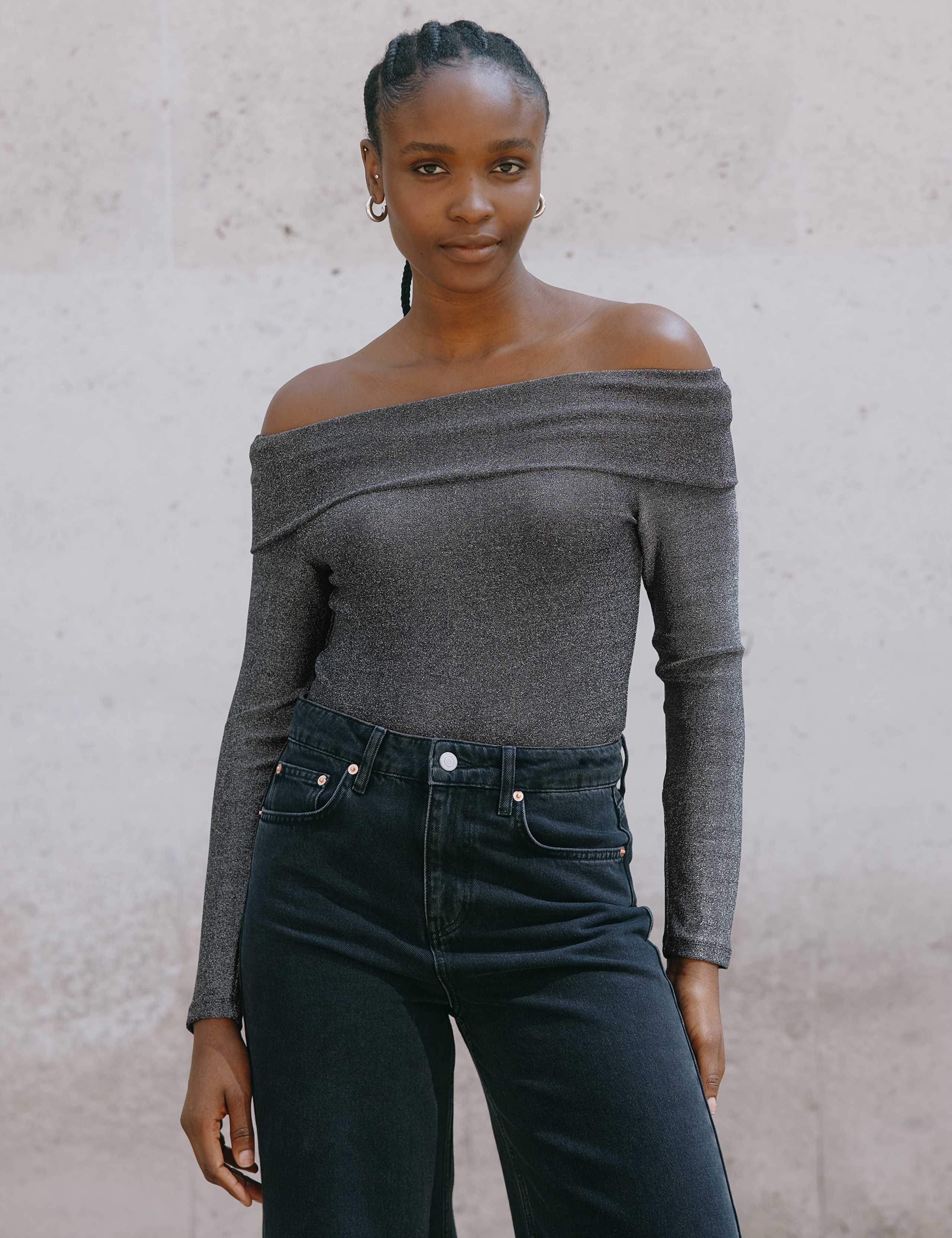 Sparkly Bardot Top 1 of 4