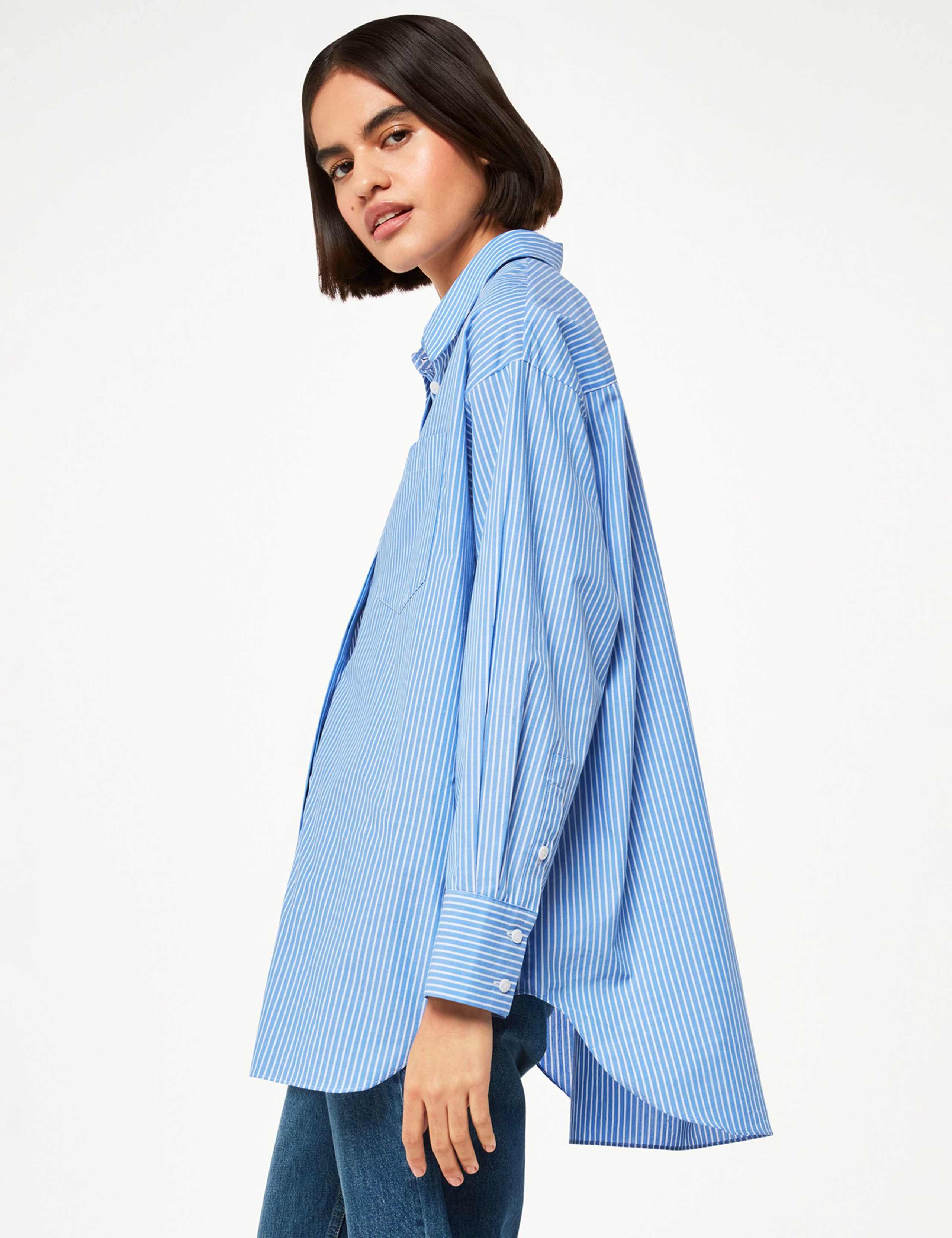 Pure Cotton Striped Collared Relaxed Shirt 4 of 4