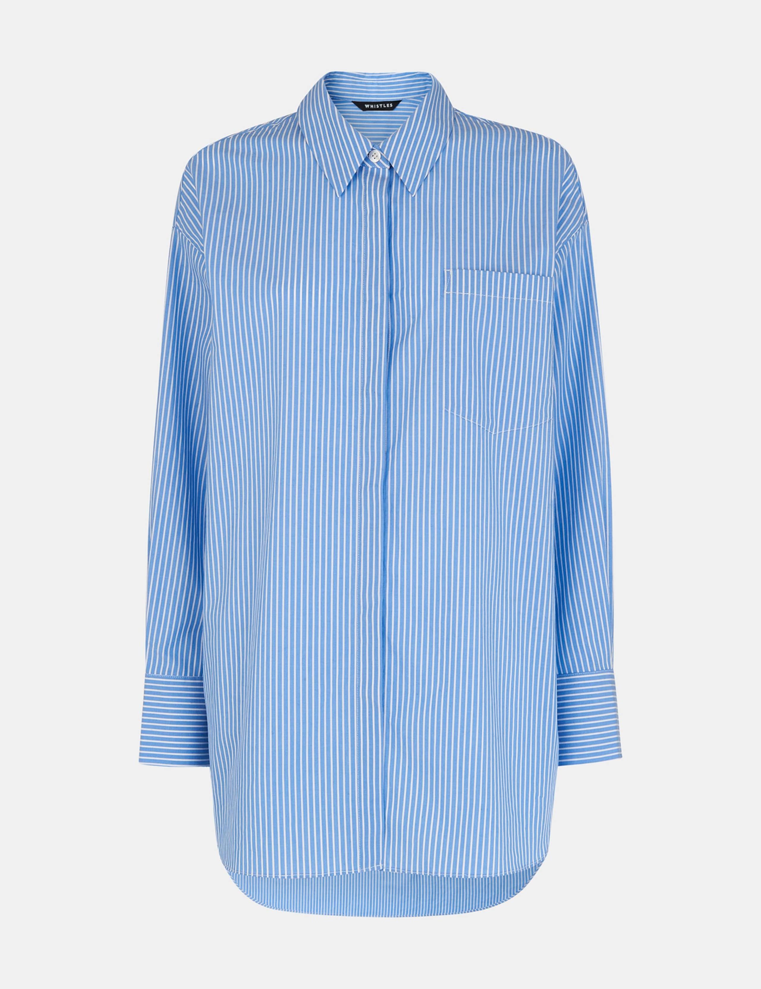 Pure Cotton Striped Collared Relaxed Shirt 2 of 4