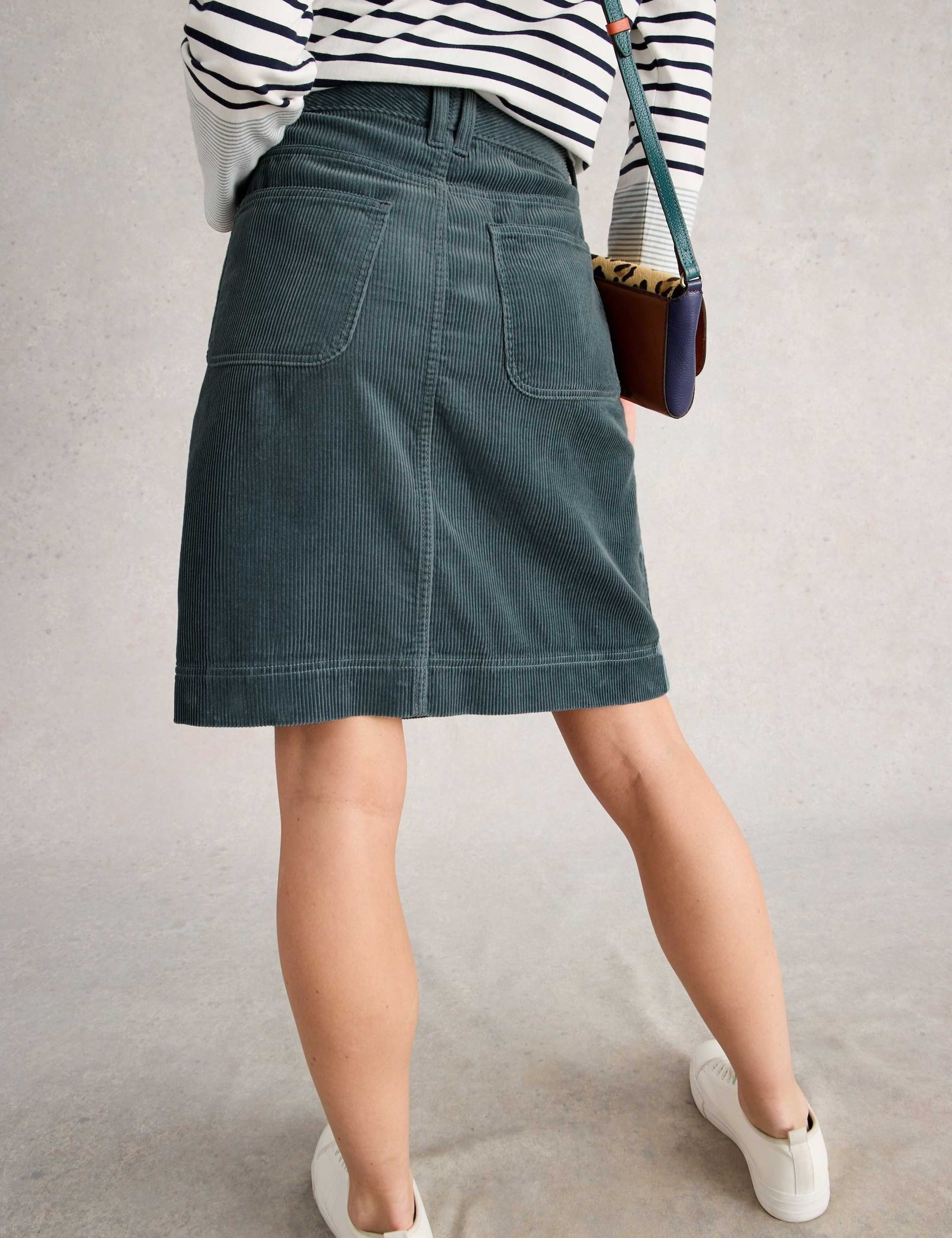 Cotton Rich Corduroy A Line Skirt 3 of 6