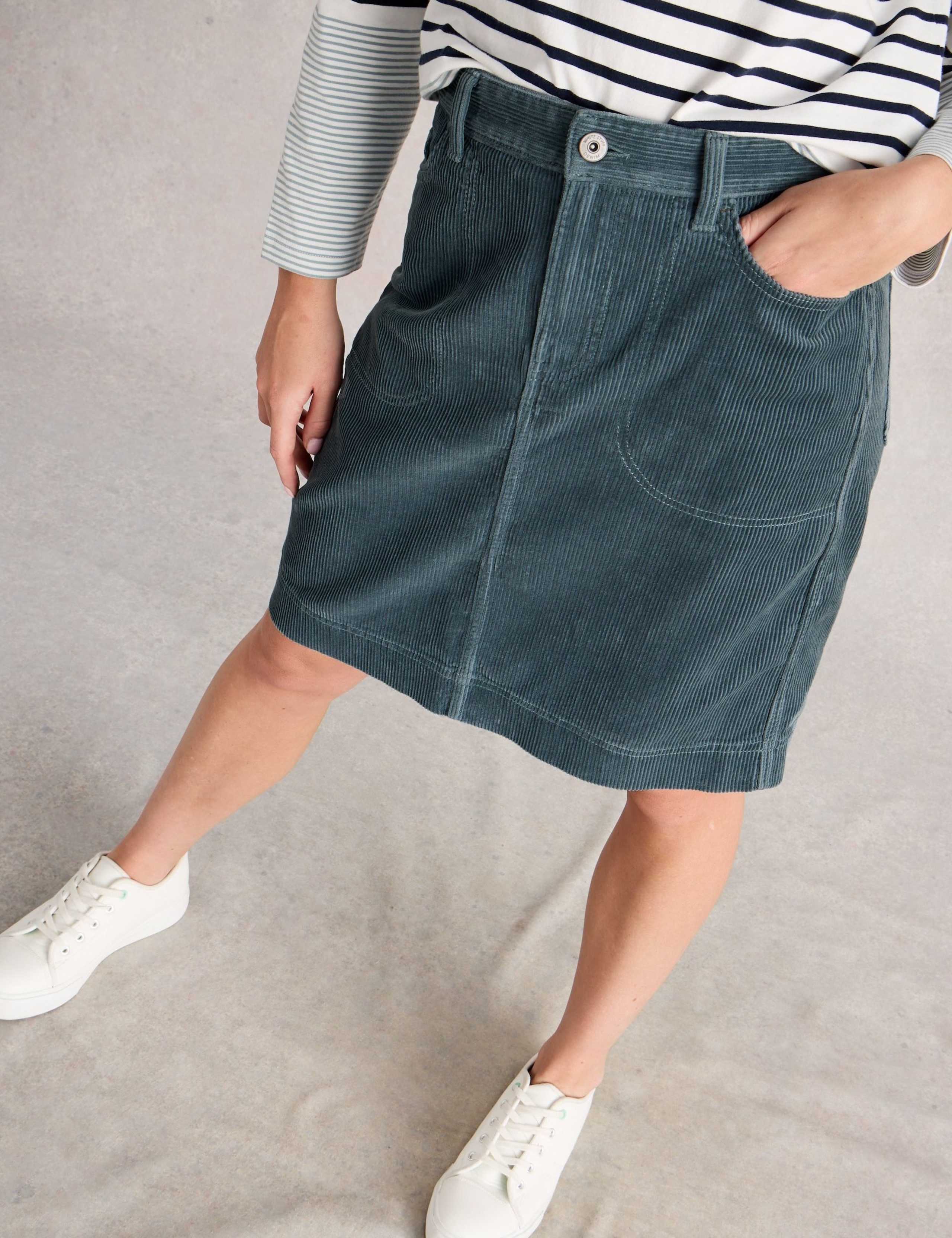 Cotton Rich Corduroy A Line Skirt 5 of 6
