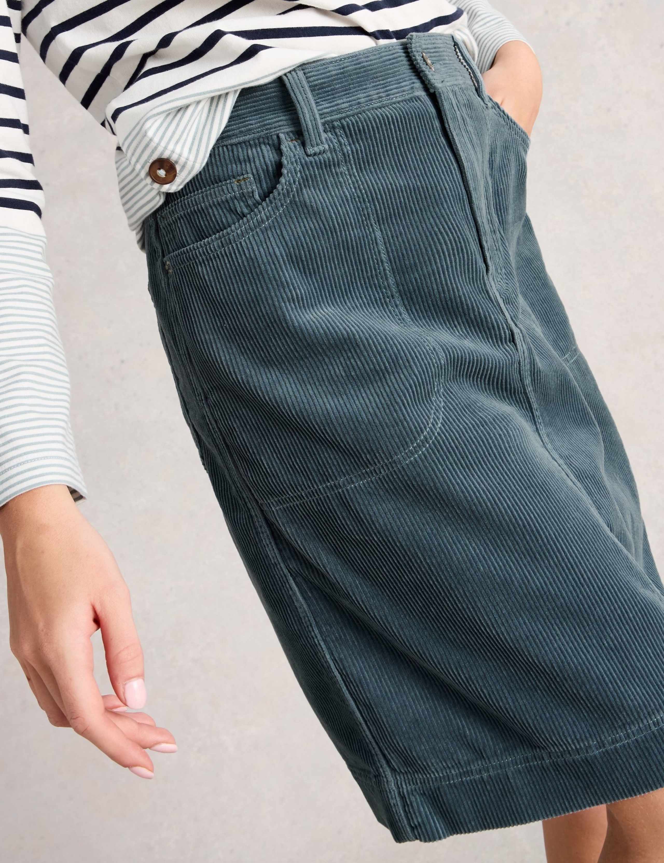 Cotton Rich Corduroy A Line Skirt 6 of 6