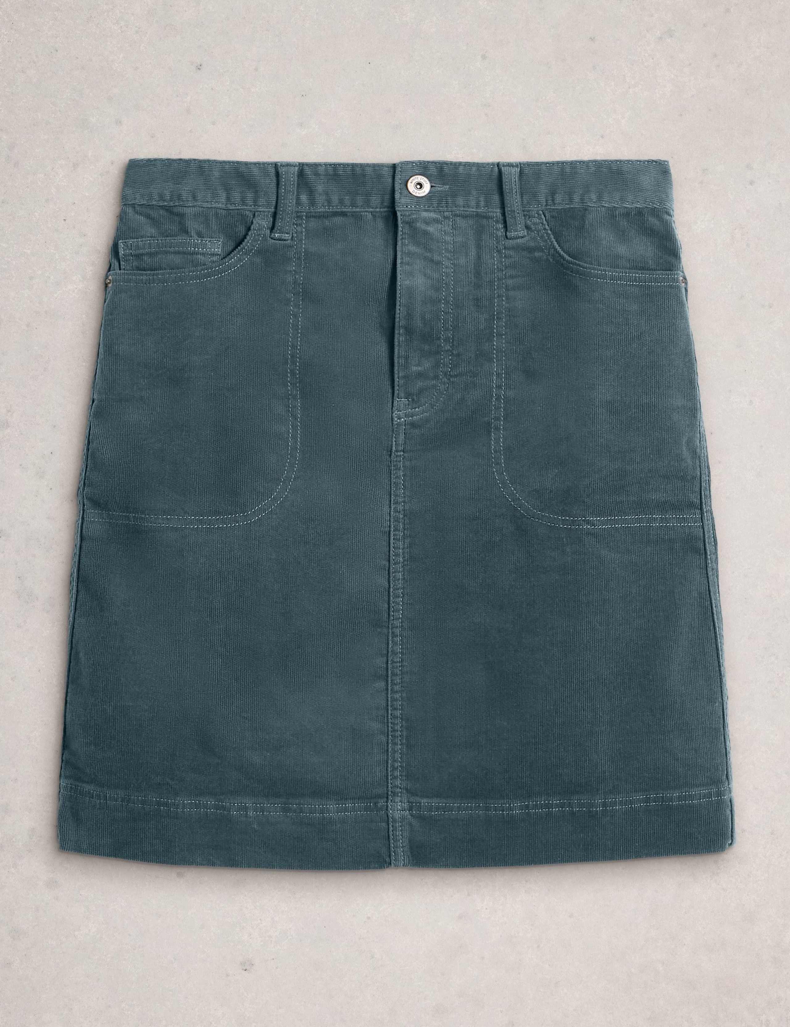 Cotton Rich Corduroy A Line Skirt 2 of 6