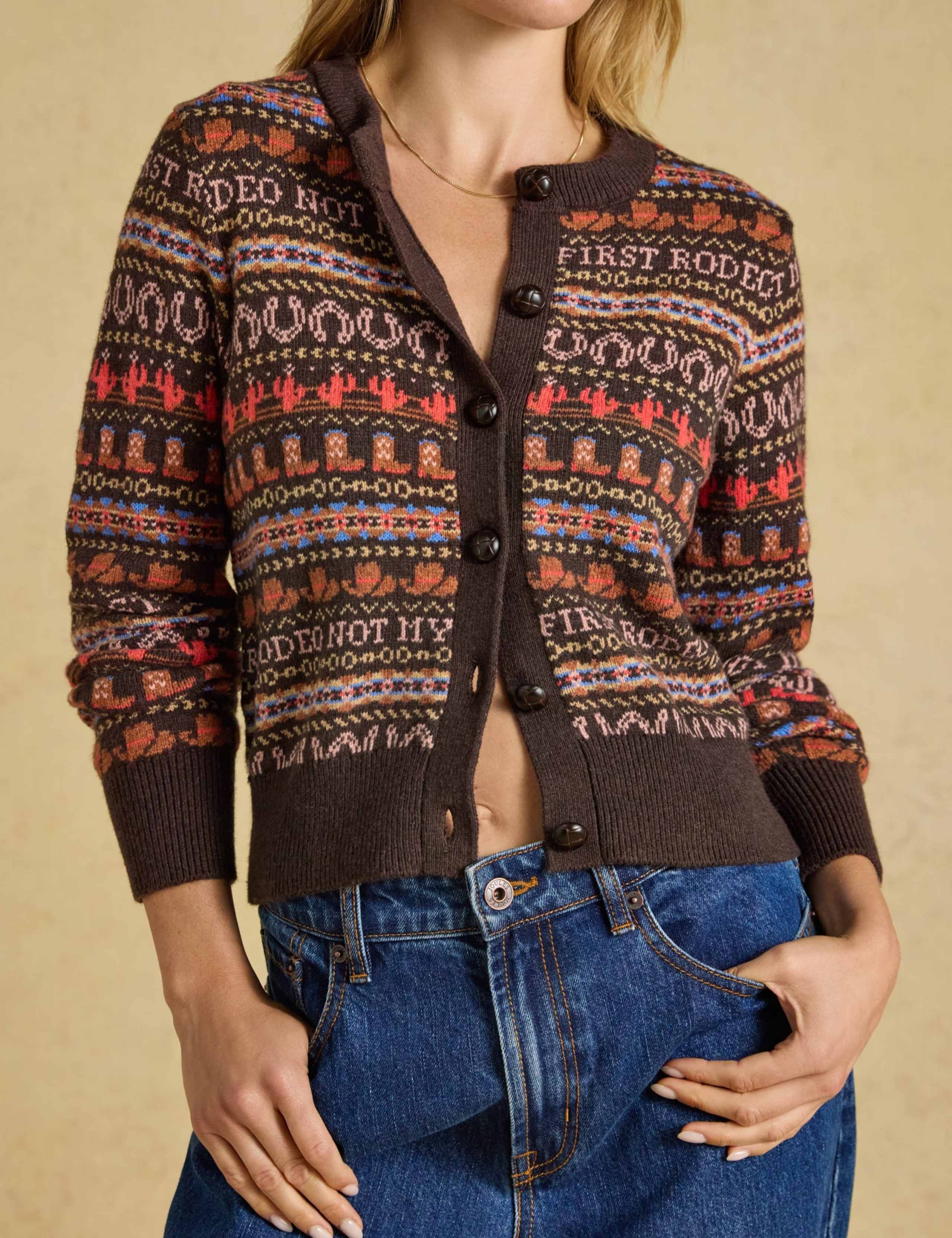 Fair Isle Knitted Cardigan 3 of 7
