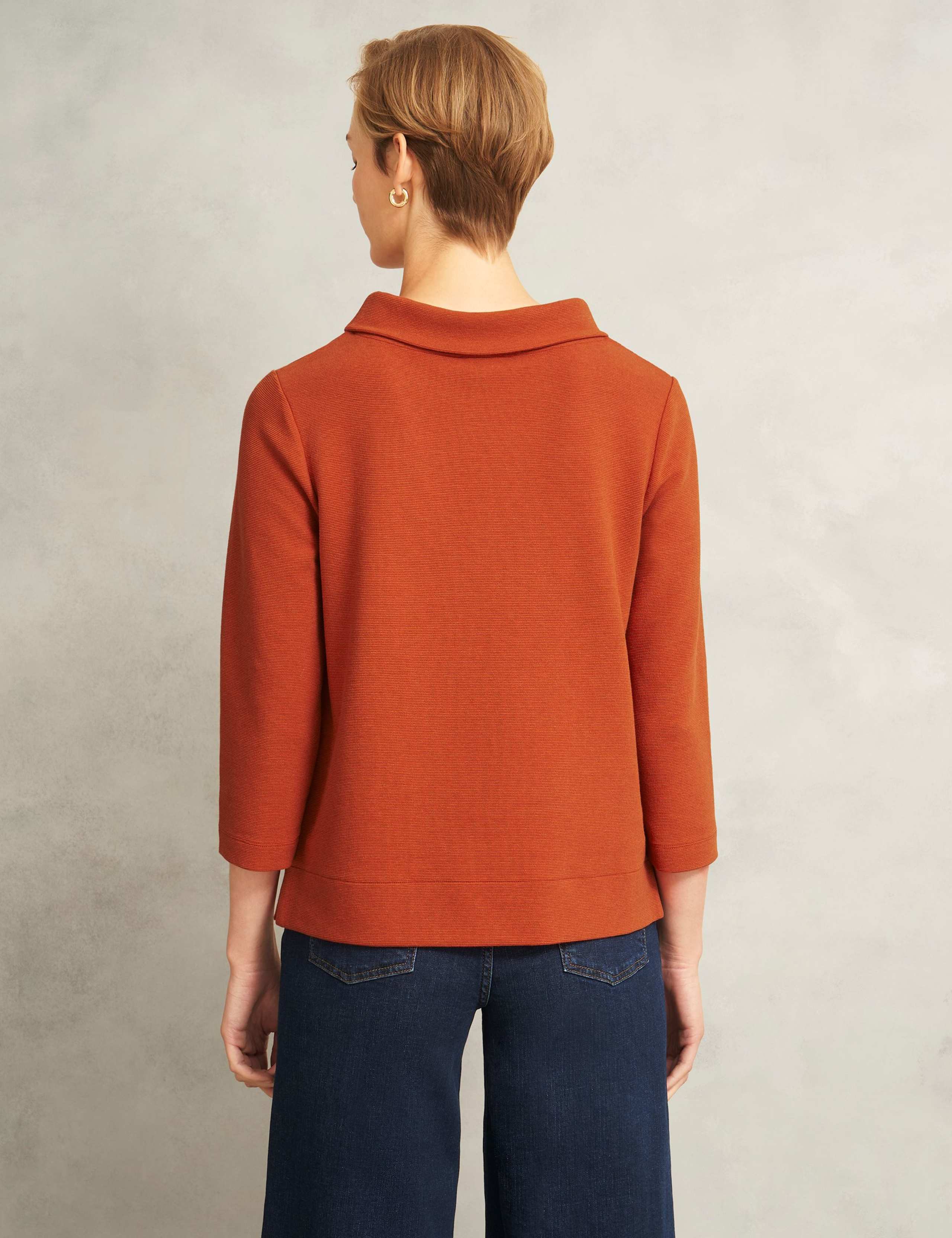 Jersey Ribbed Roll Neck Top 3 of 5