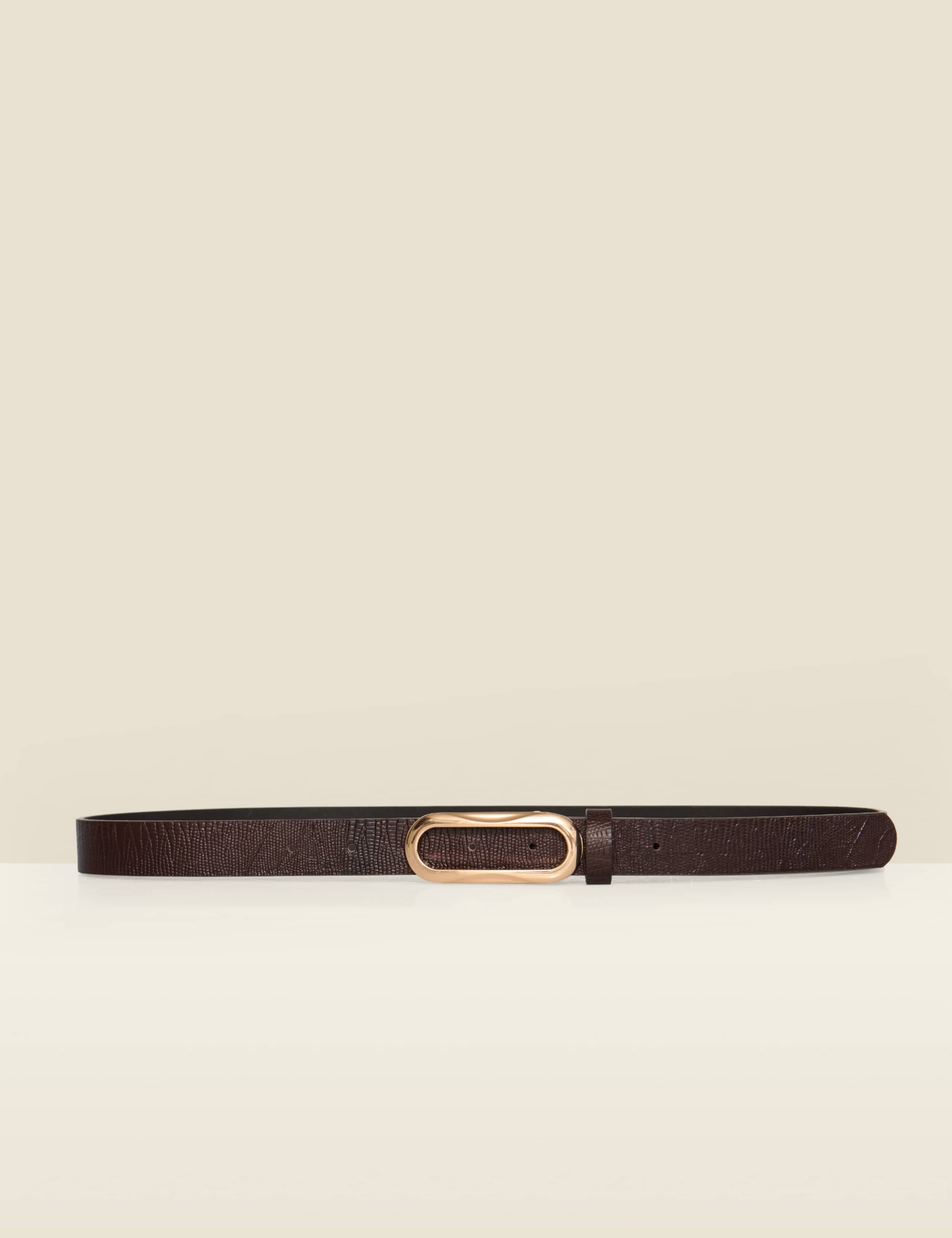 Faux Leather Animal Effect Buckle Belt 4 of 4
