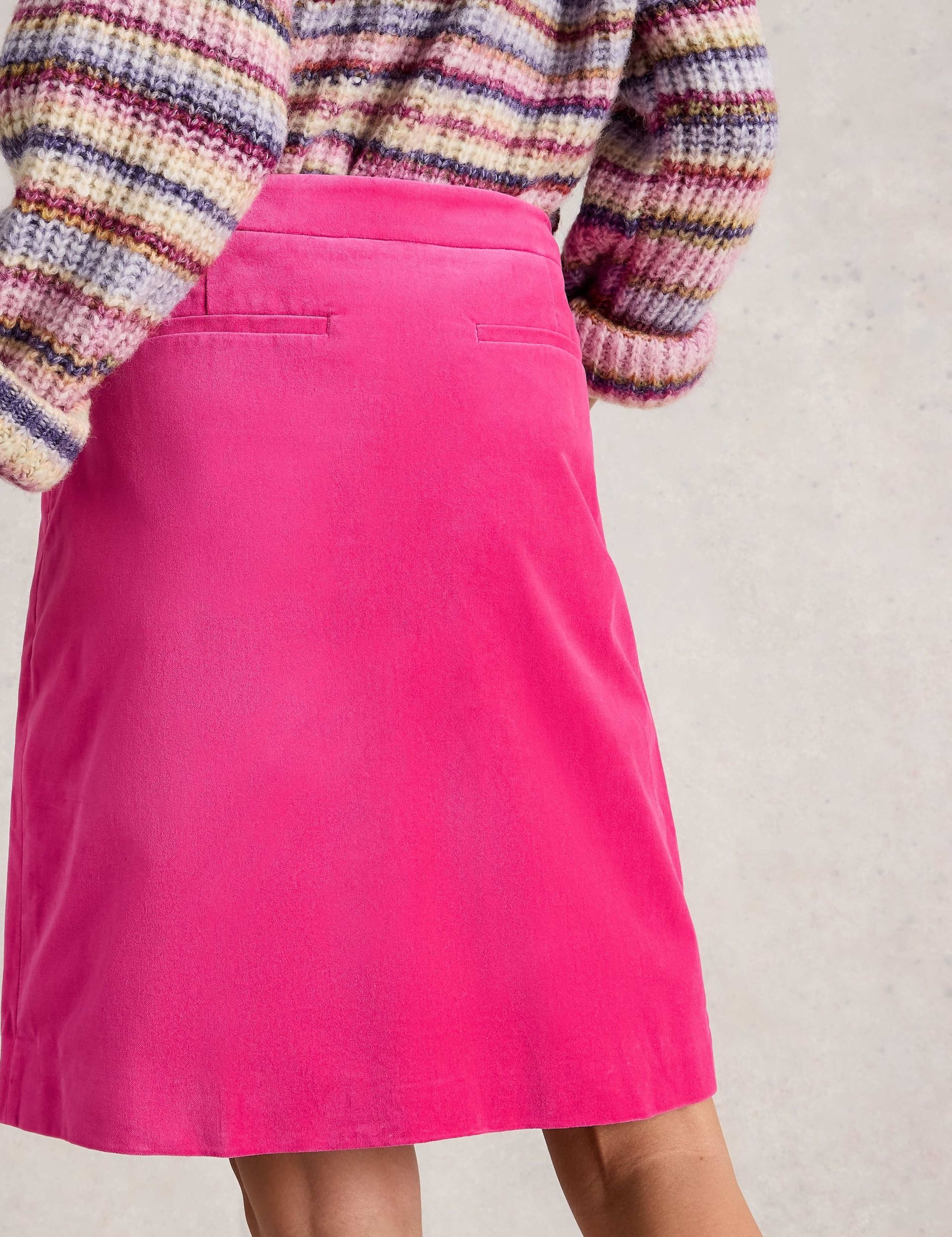 Velvet Knee Length A-Line Skirt 5 of 6