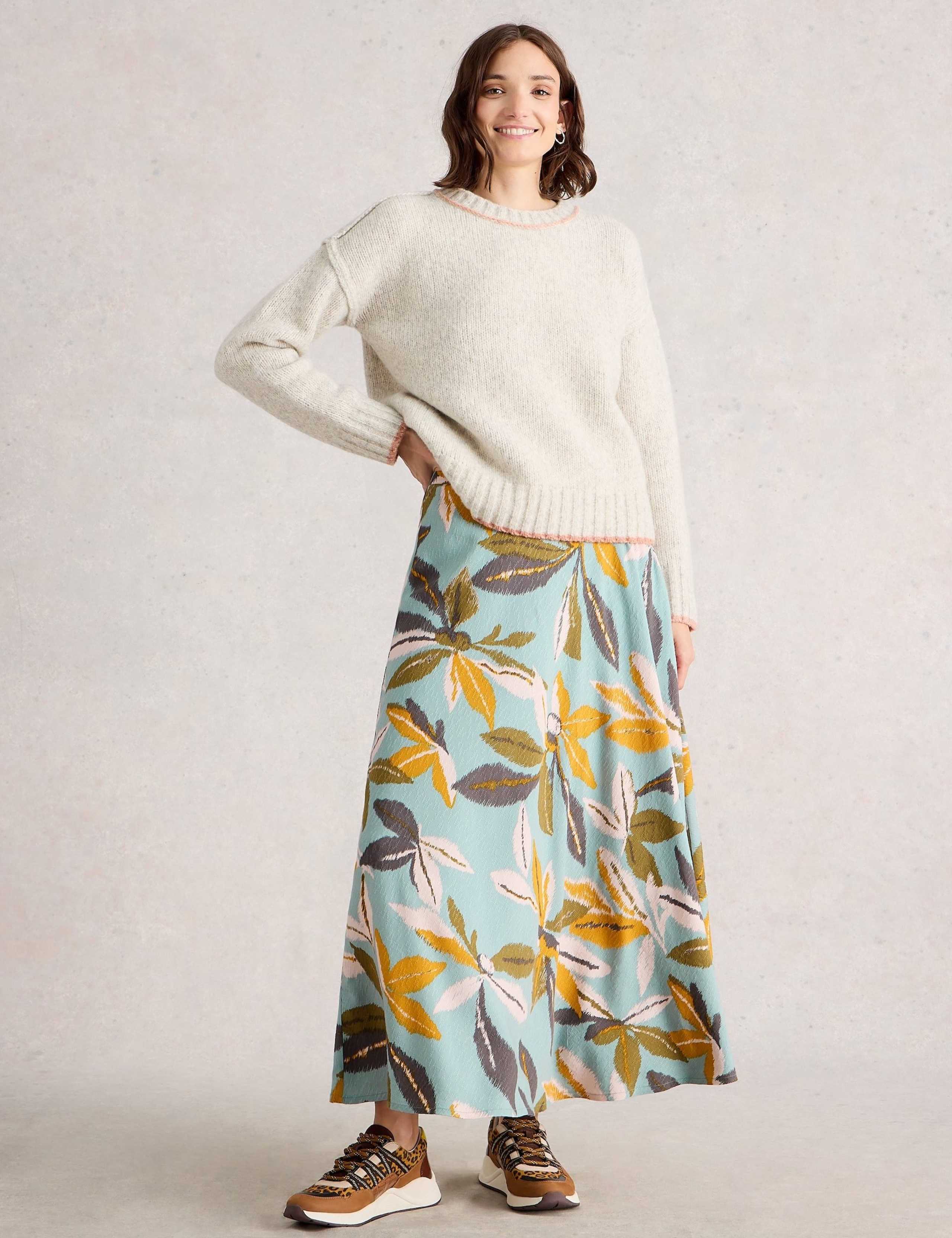 Printed A-Line Maxi Skirt 1 of 6