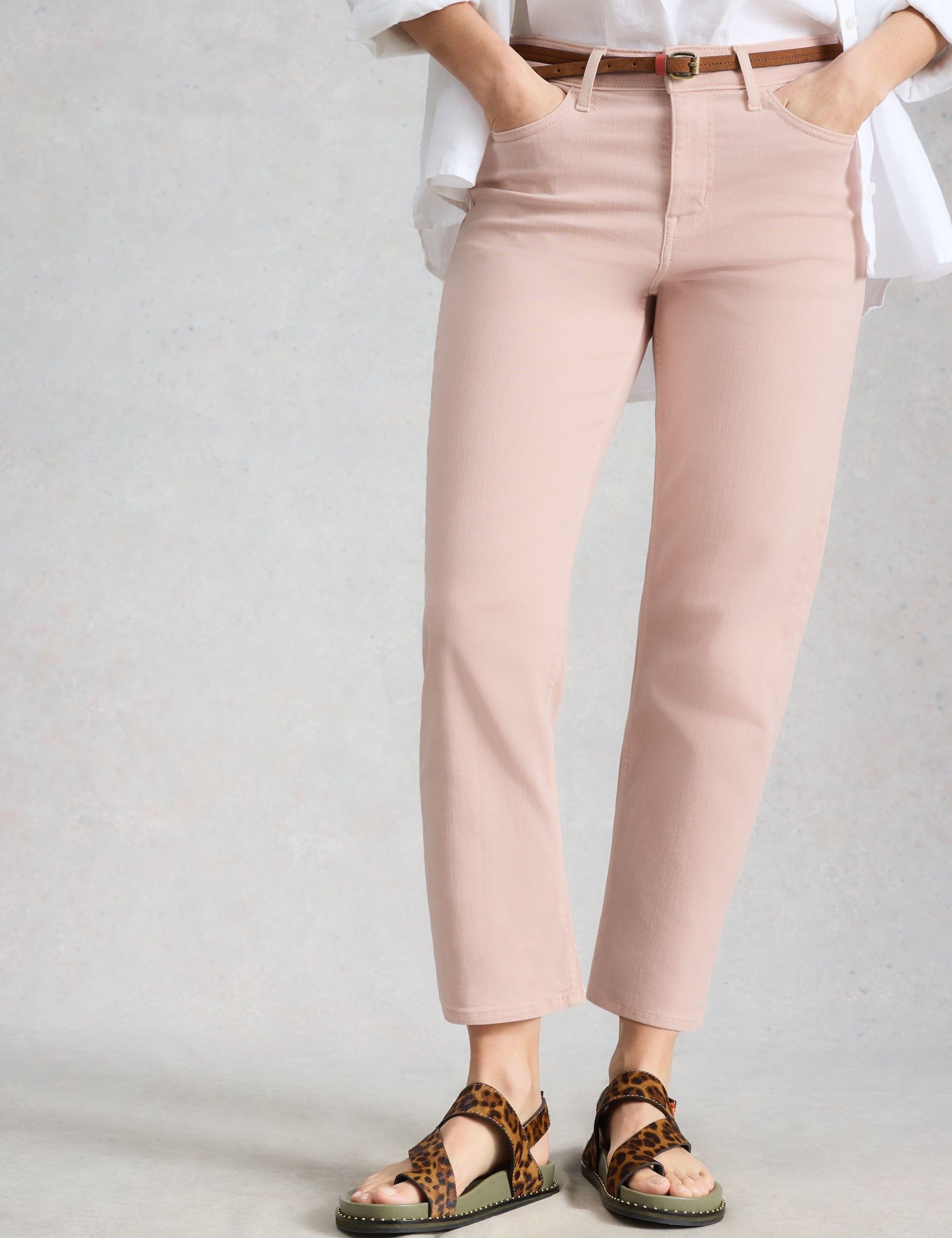 Mid Rise Straight Leg Cropped Jeans 5 of 6