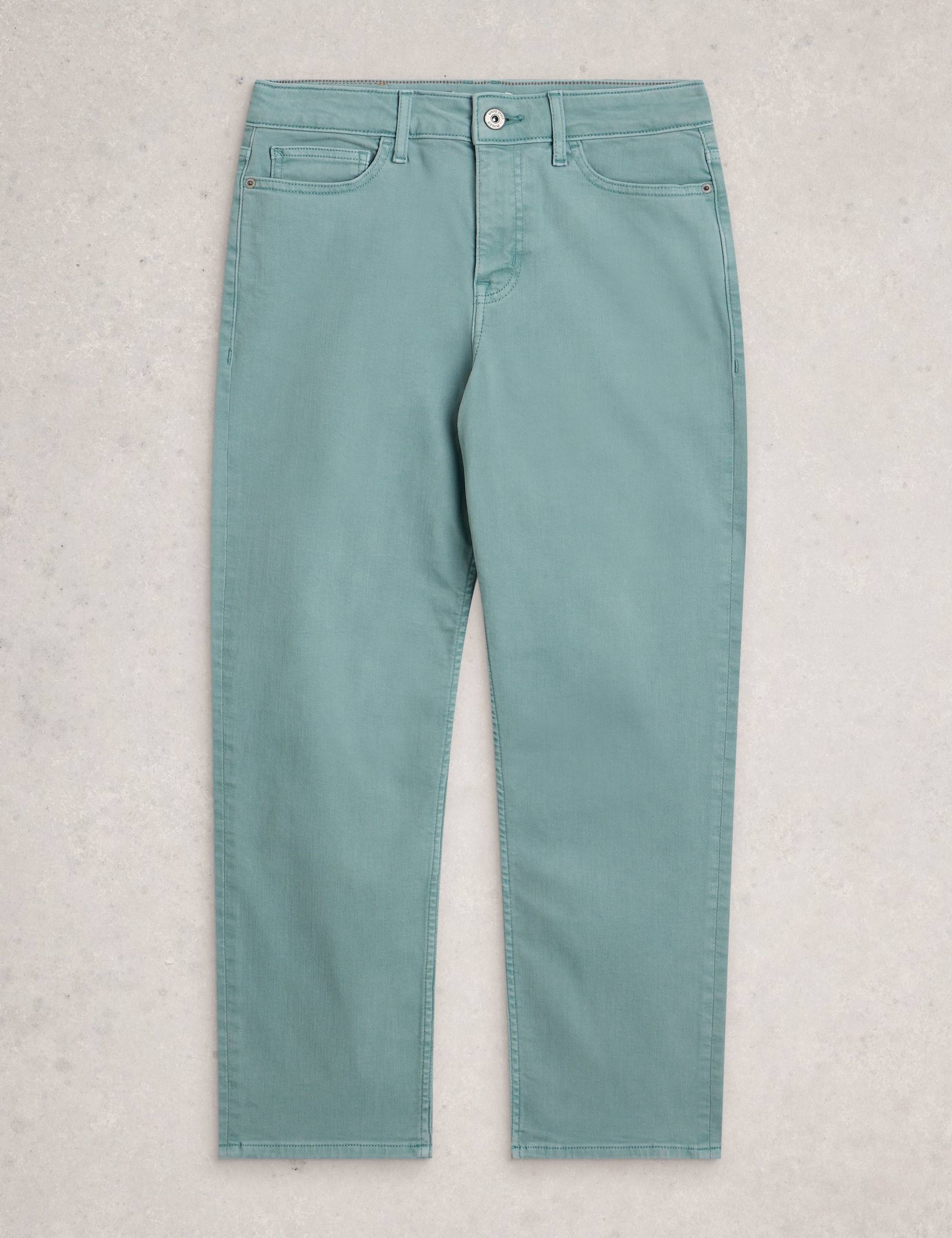 Mid Rise Straight Leg Cropped Jeans 2 of 6