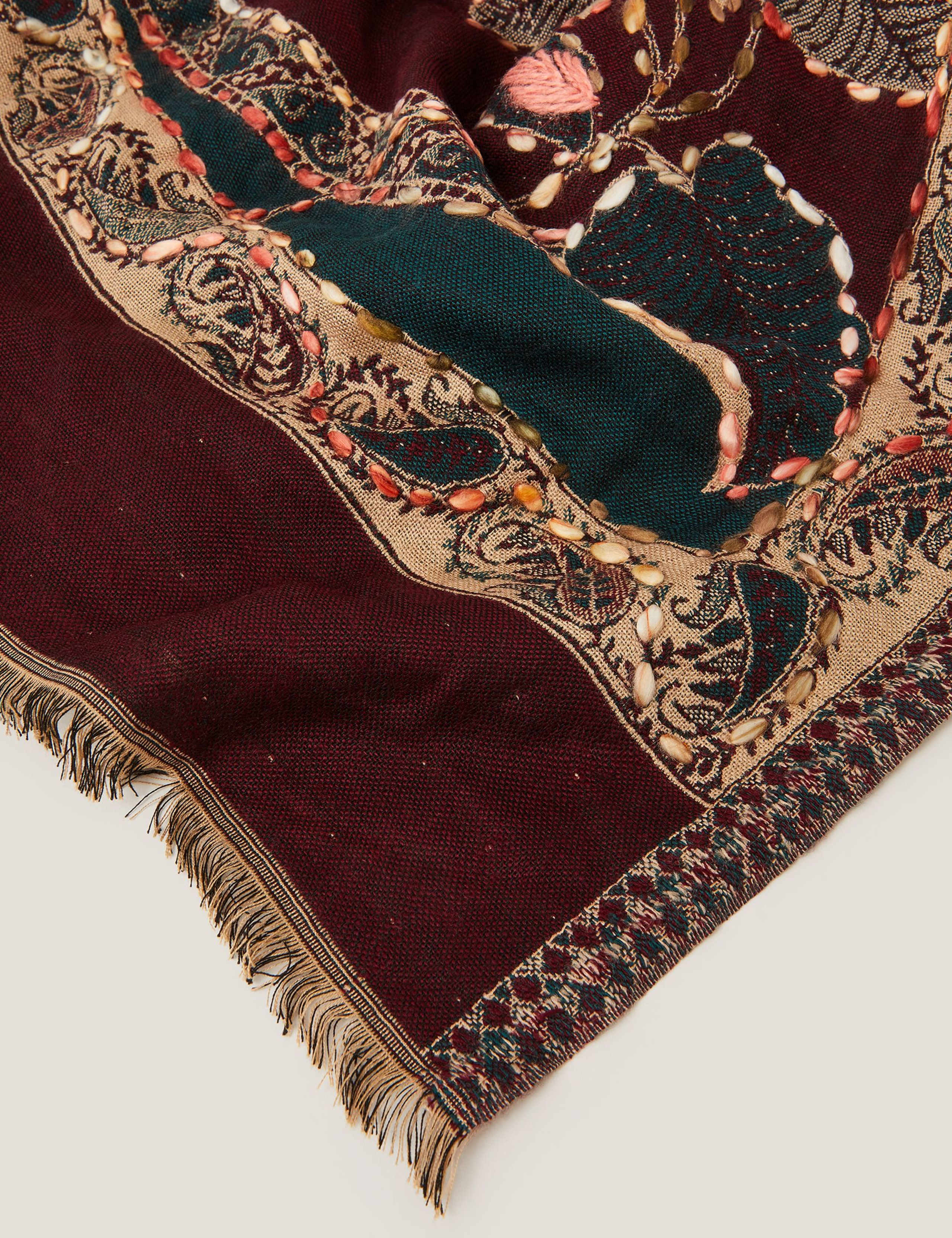 Embroidered Paisley Scarf 2 of 2