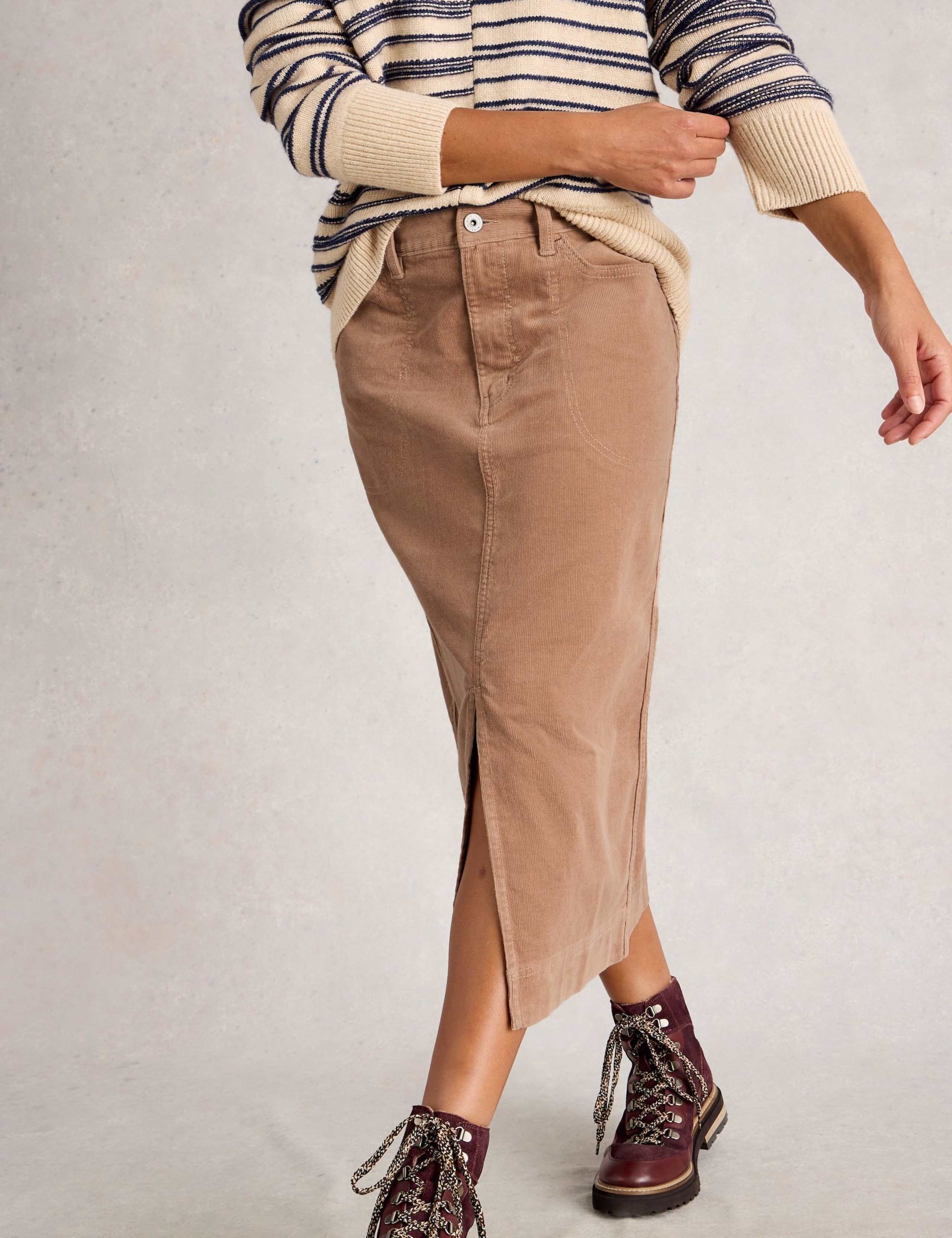 Tia Cord Midi Skirt 3 of 6