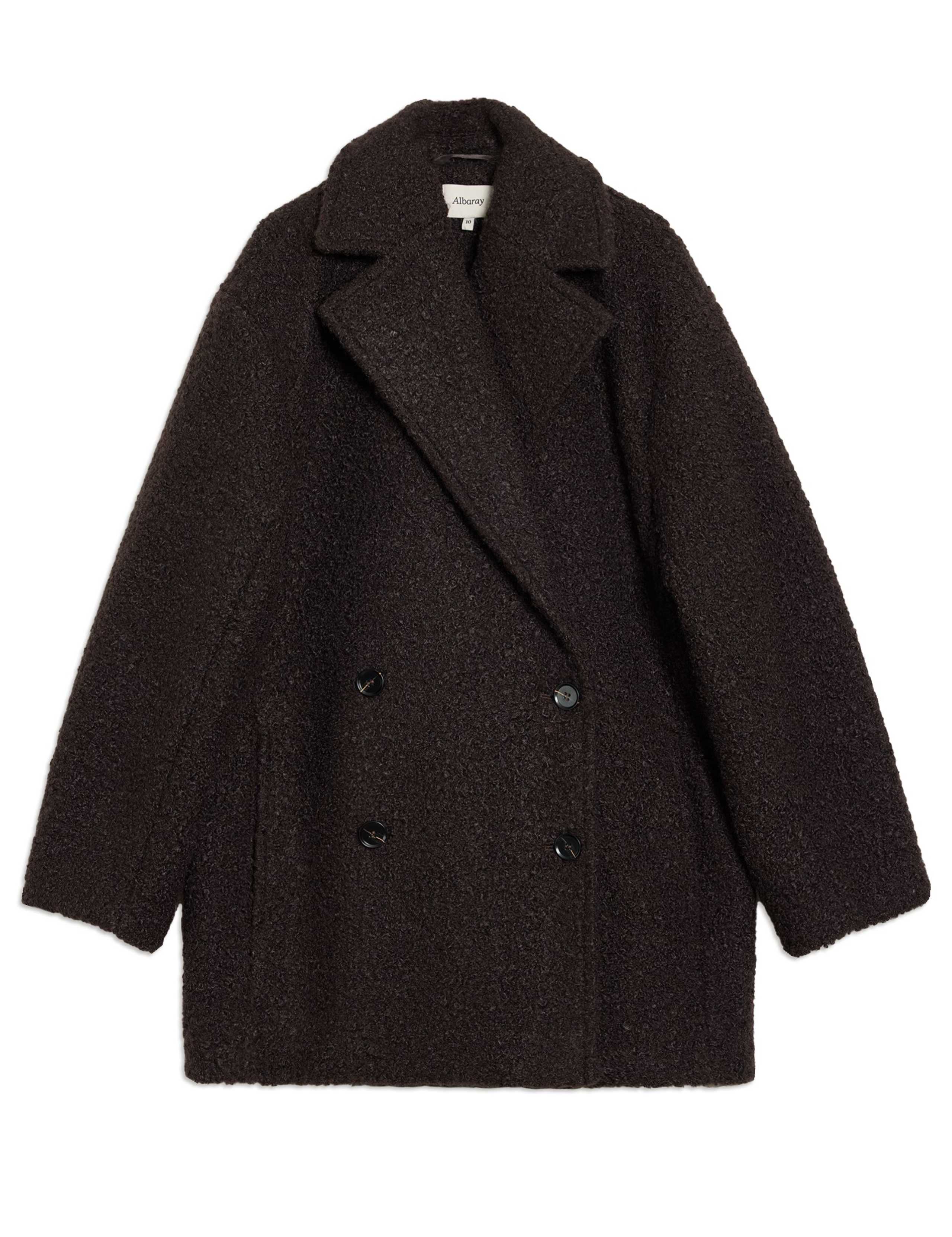 Faux Shearling Oversized Double Breasted Boyfriend Coat 2 of 4