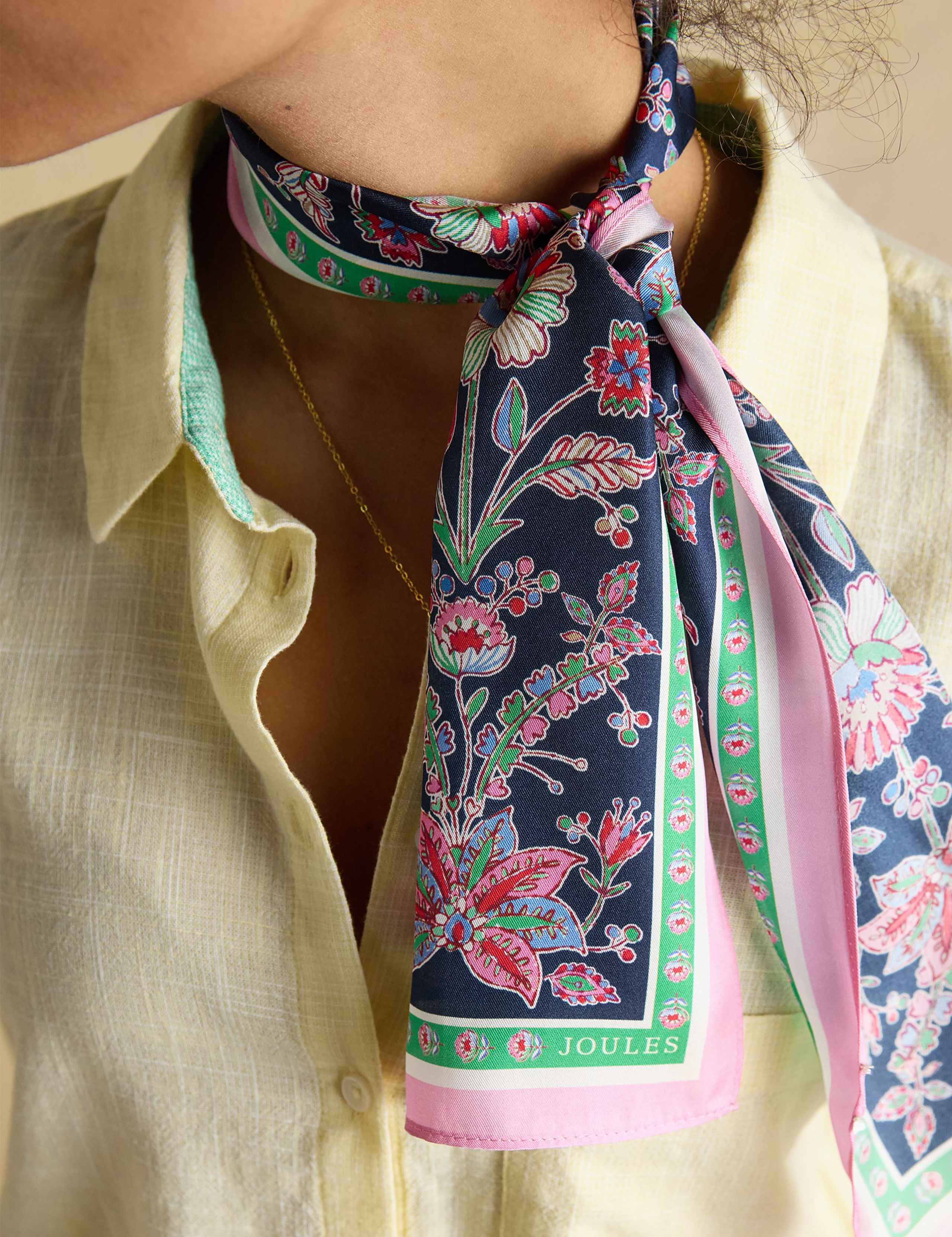 Pure Silk Floral Scarf 4 of 6