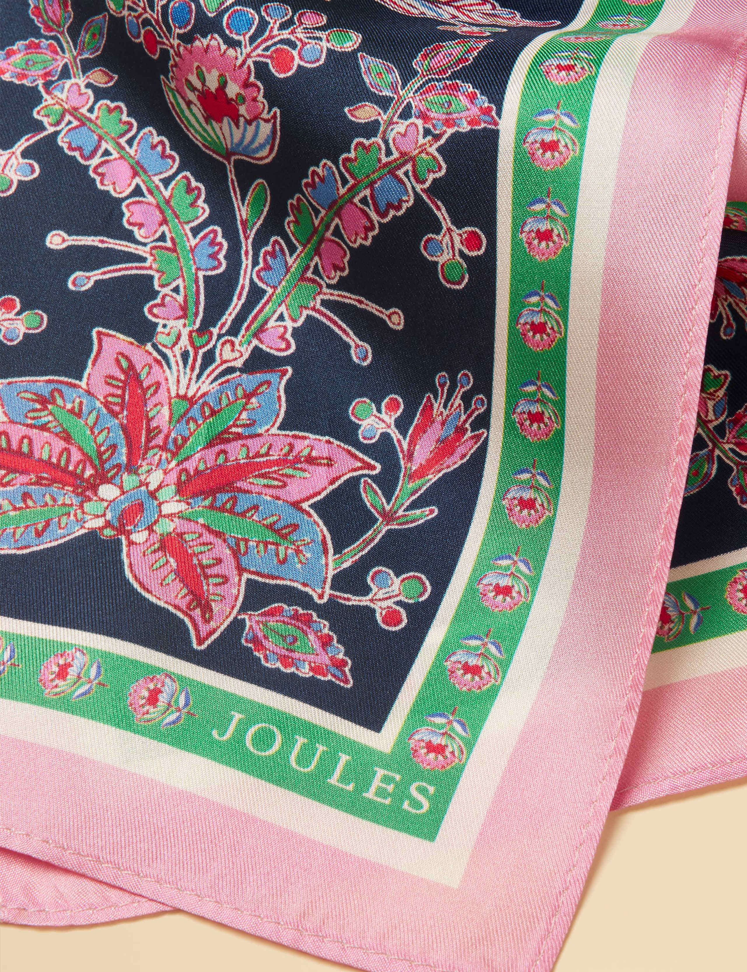 Pure Silk Floral Scarf 5 of 6