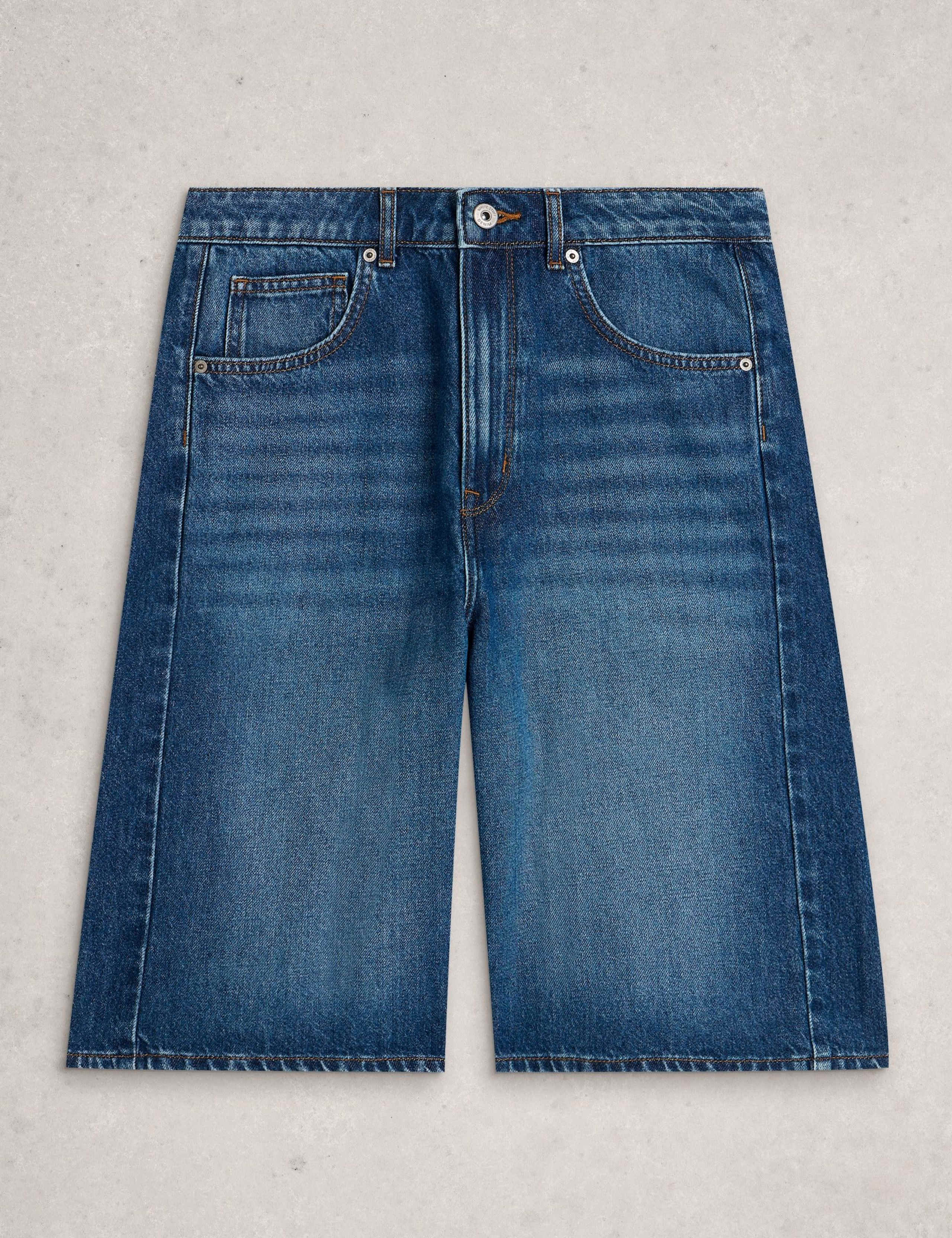 Denim Longer Length Shorts 2 of 6