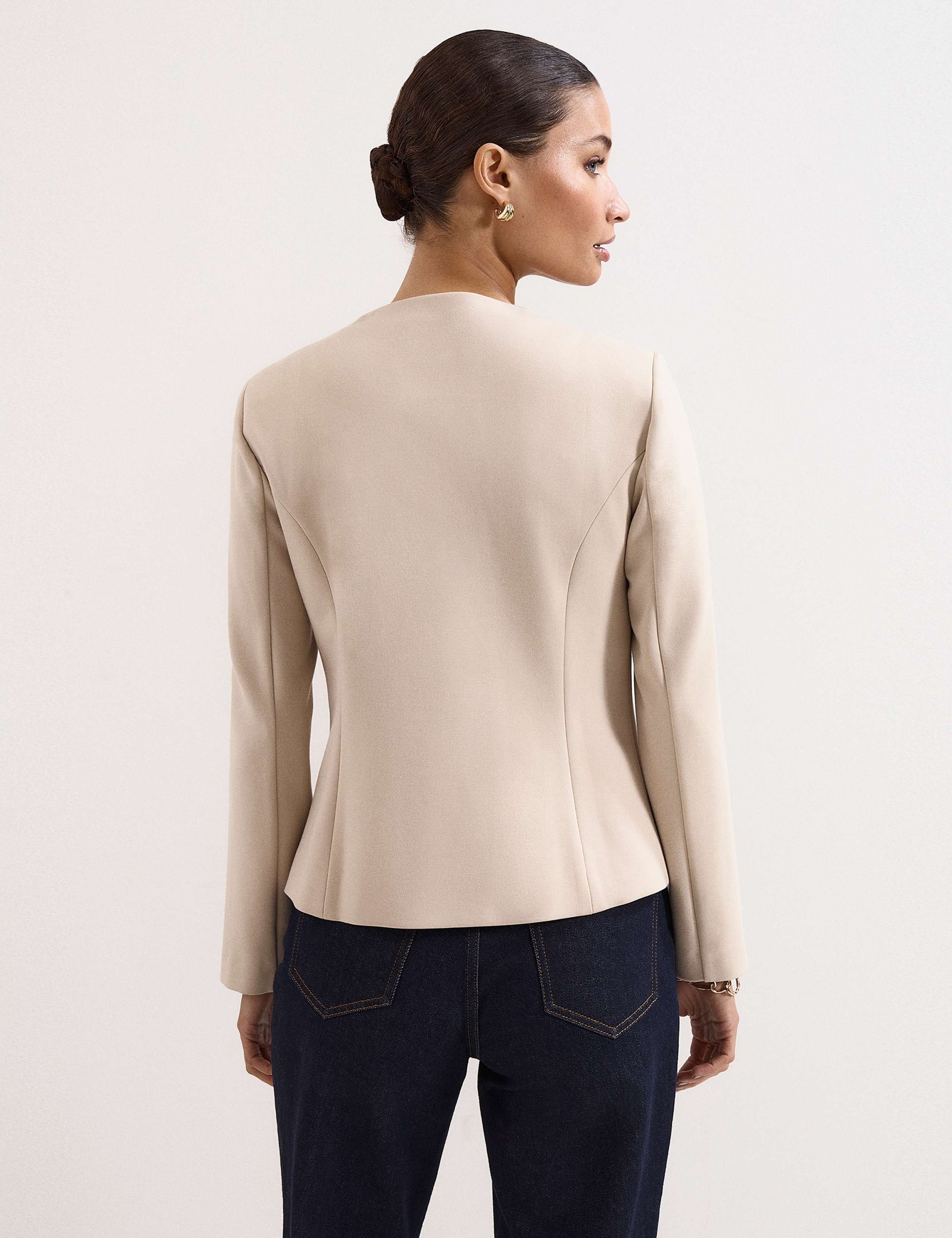 Structured Single Breasted Short Jacket 4 of 6