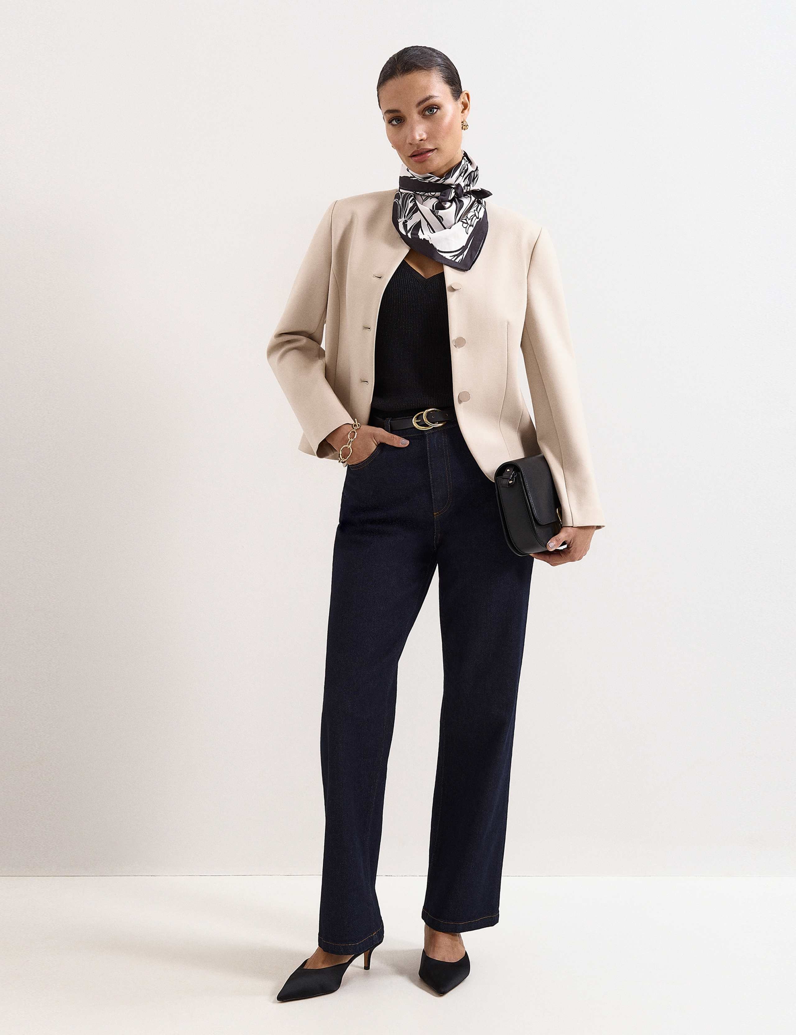 Structured Single Breasted Short Jacket 5 of 6