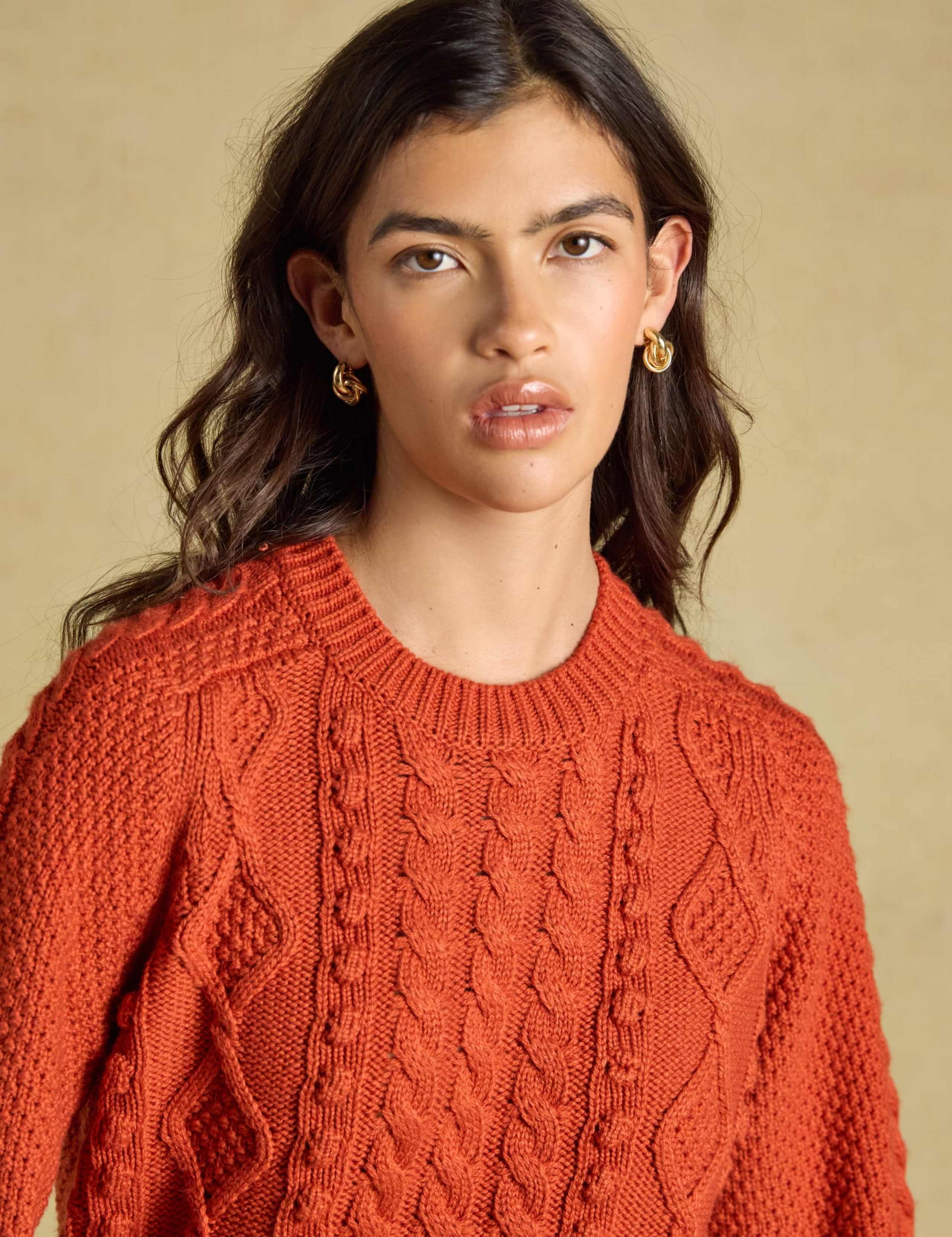 Cable Knit Crew Neck Jumper 5 of 7