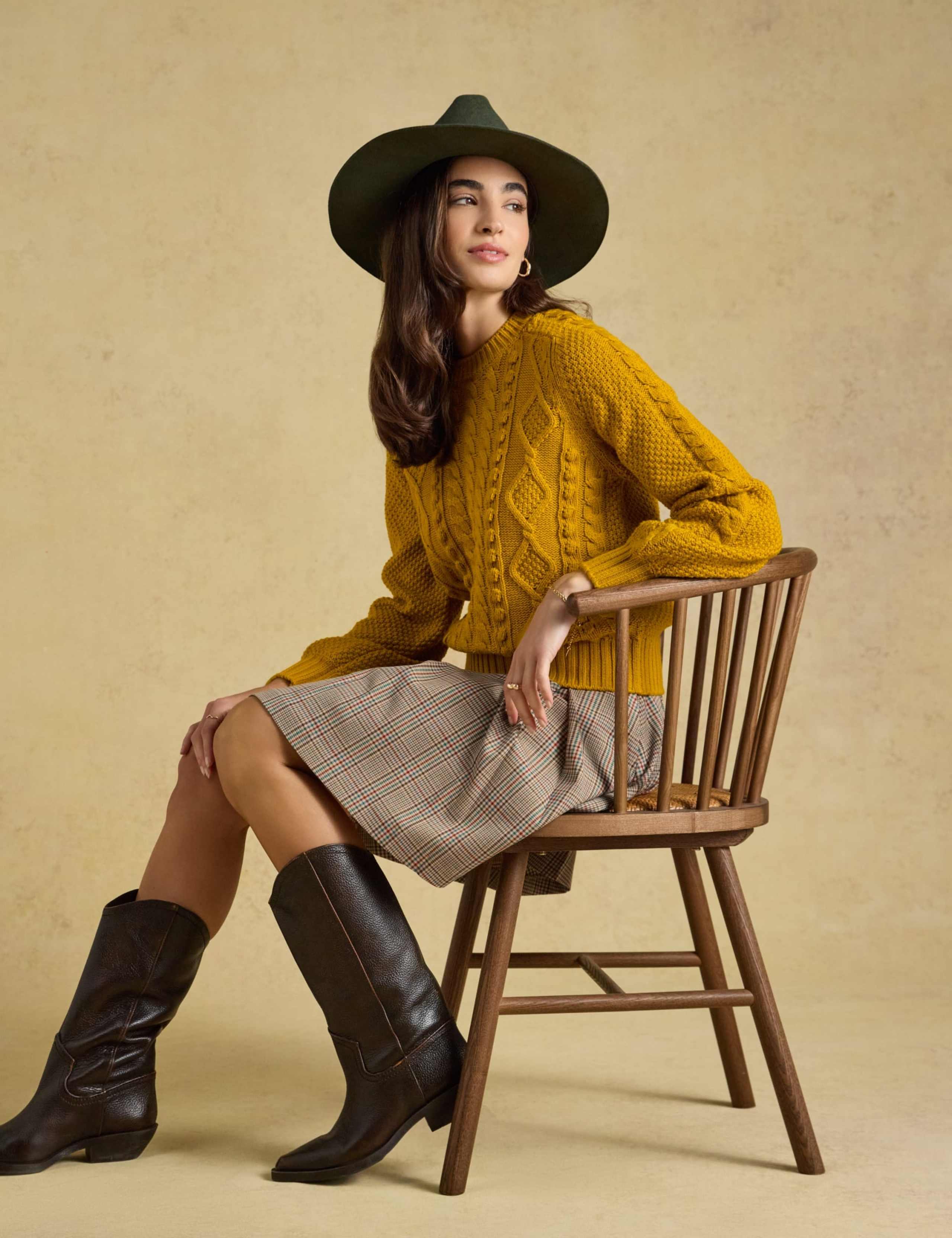 Cable Knit Crew Neck Jumper 2 of 8