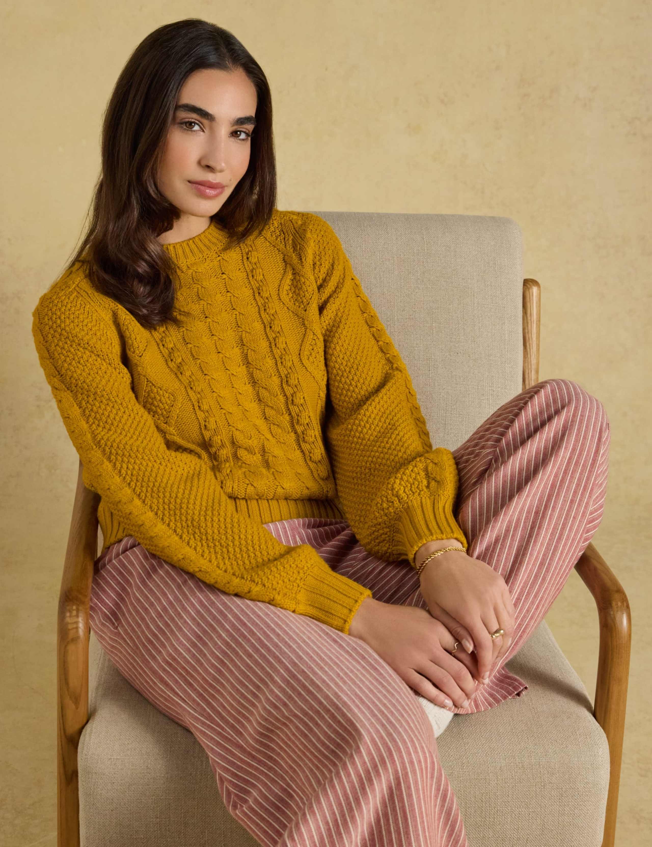 Cable Knit Crew Neck Jumper 7 of 8
