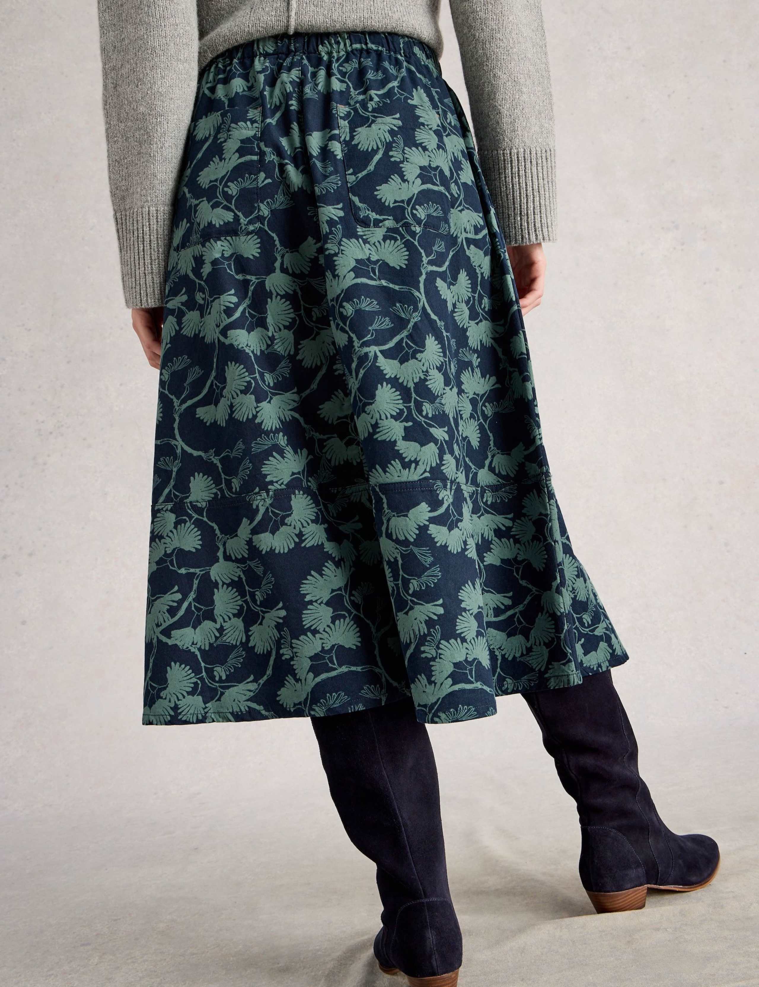 Cord Midi A-Line Skirt 3 of 6