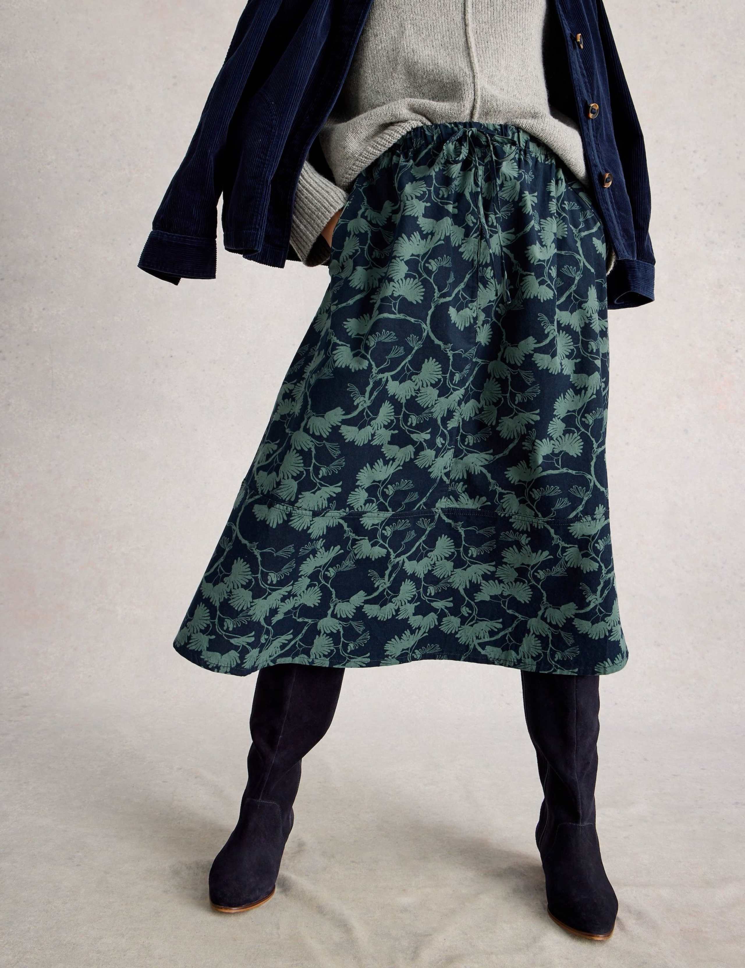 Cord Midi A-Line Skirt 4 of 6