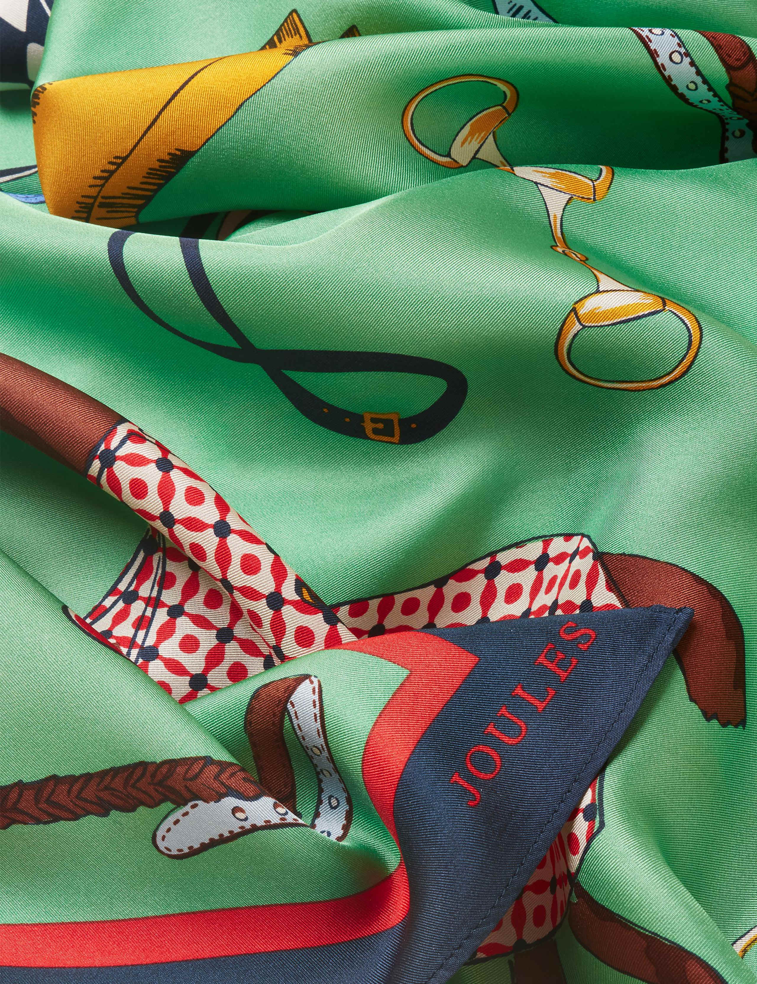 Pure Silk Printed Horse Scarf 5 of 5