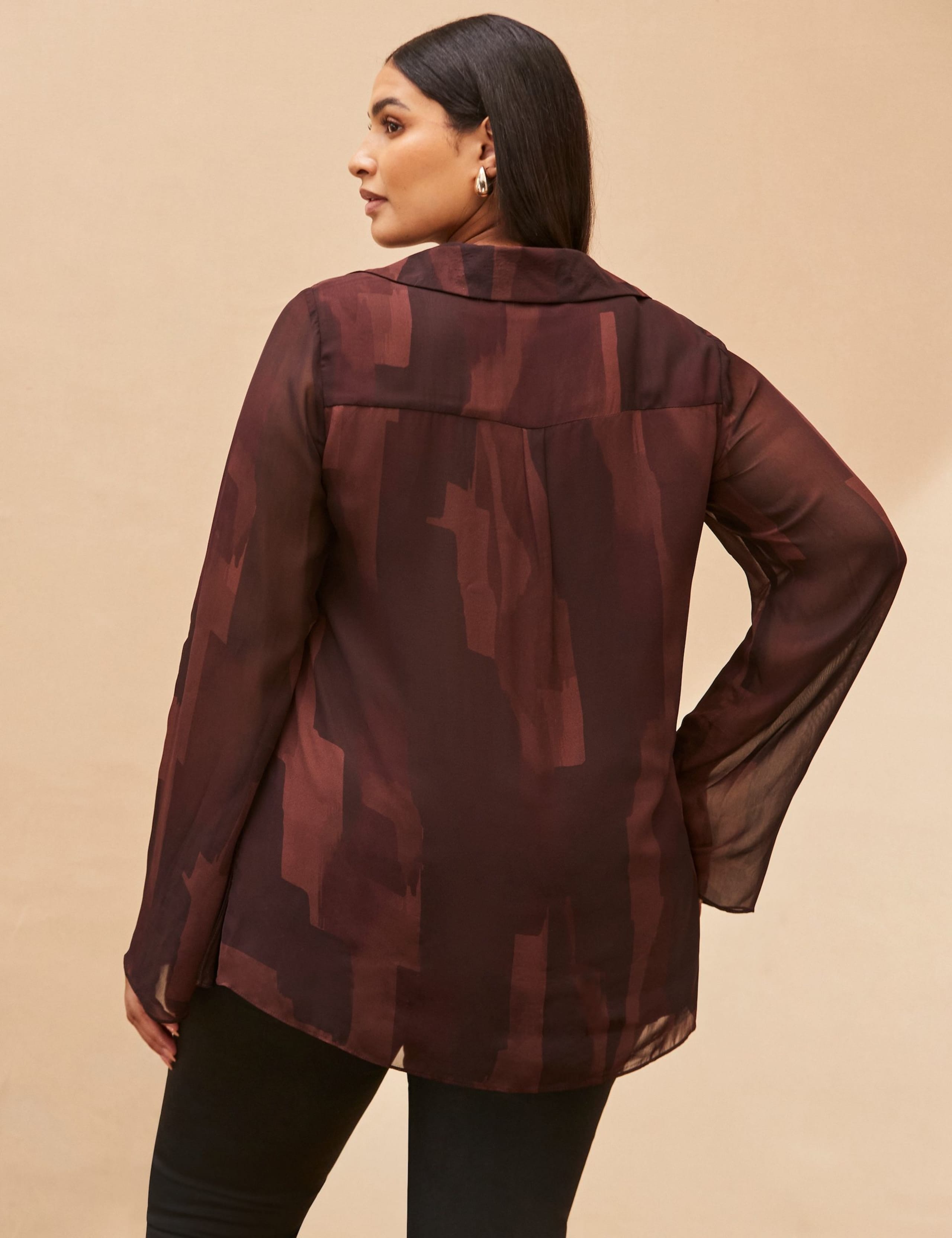 Jersey Geometric V-Neck Tunic 3 of 4