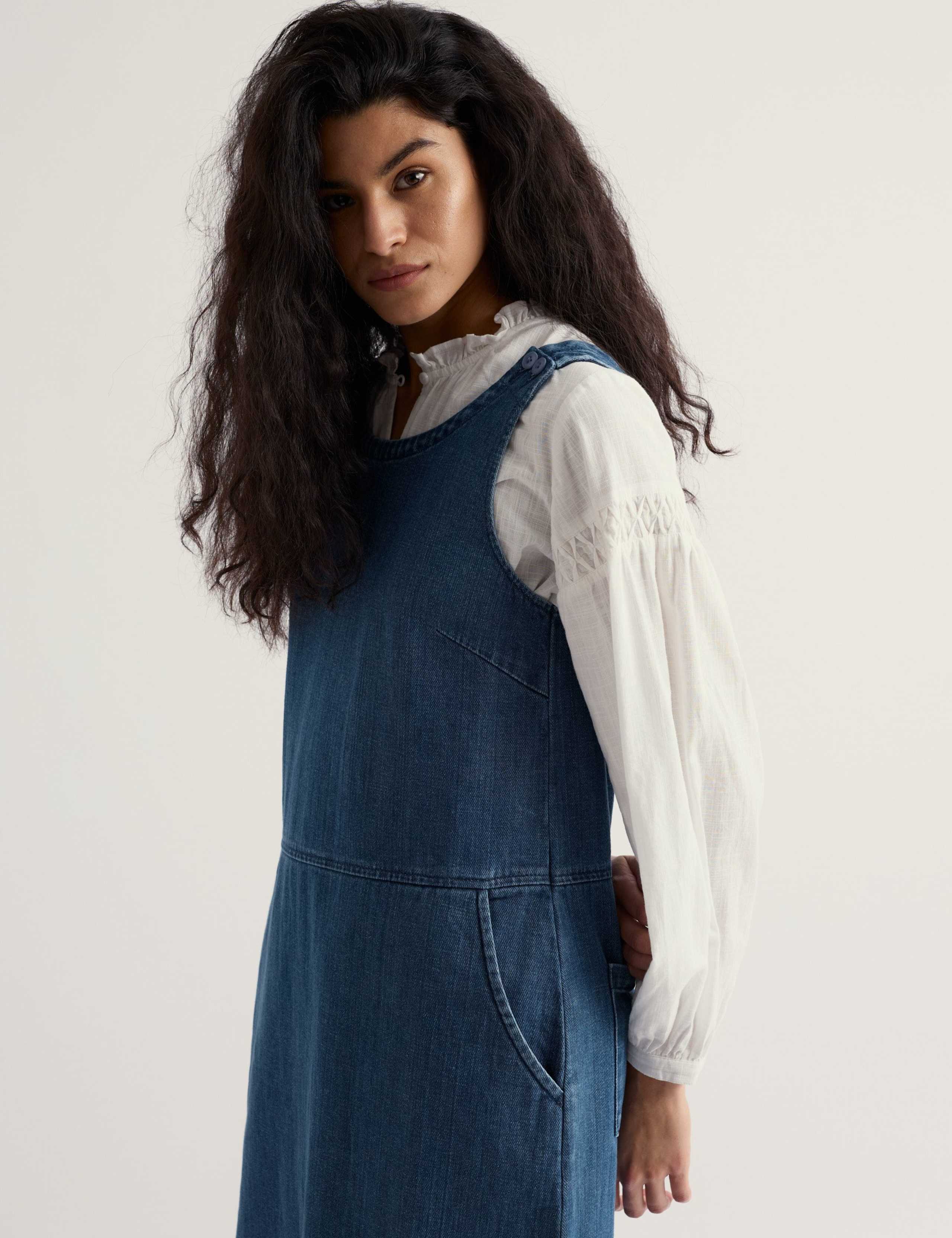 Cotton Rich Knee Length Shift Dress 3 of 5