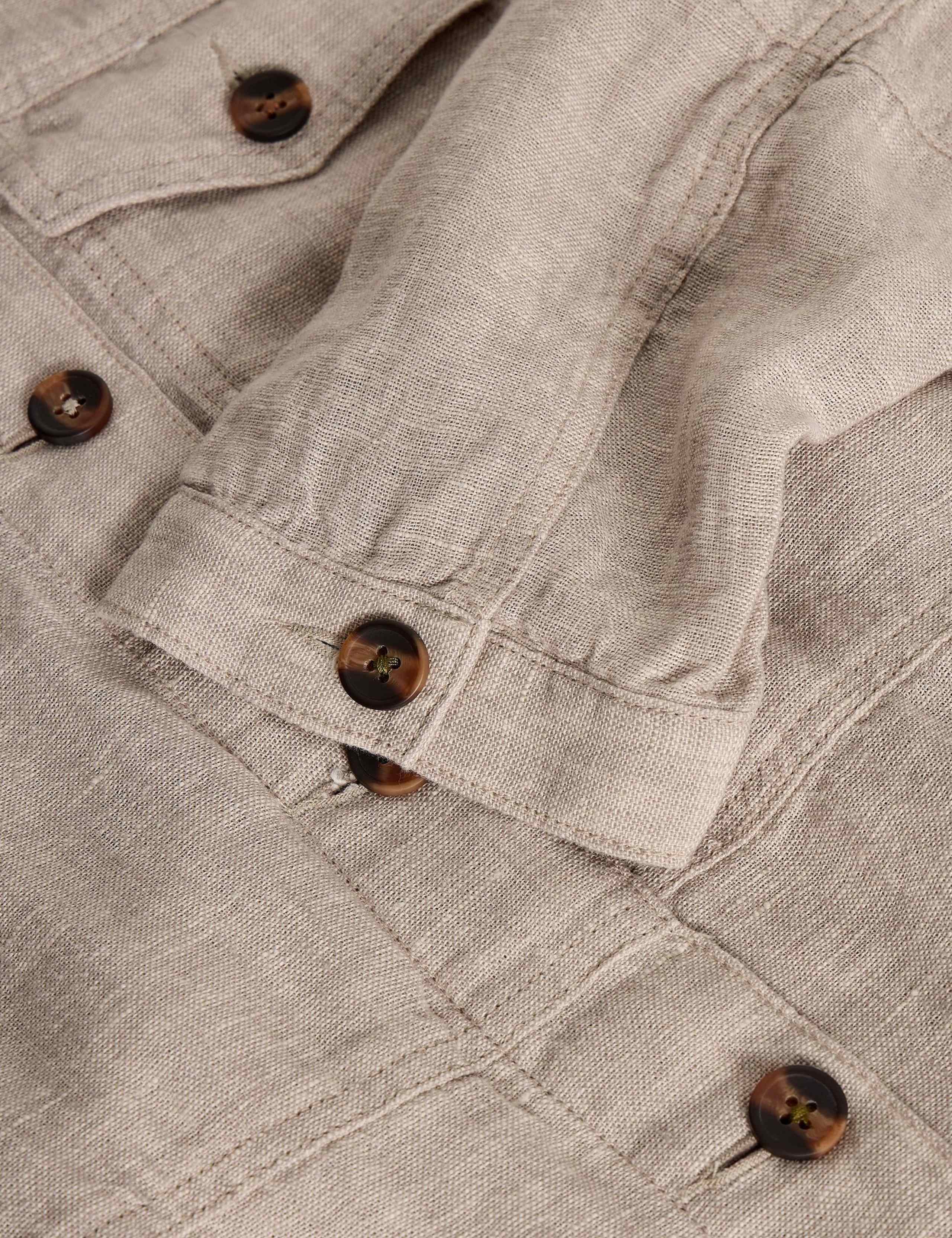 Pure Linen Lightweight Collared Jacket 3 of 6