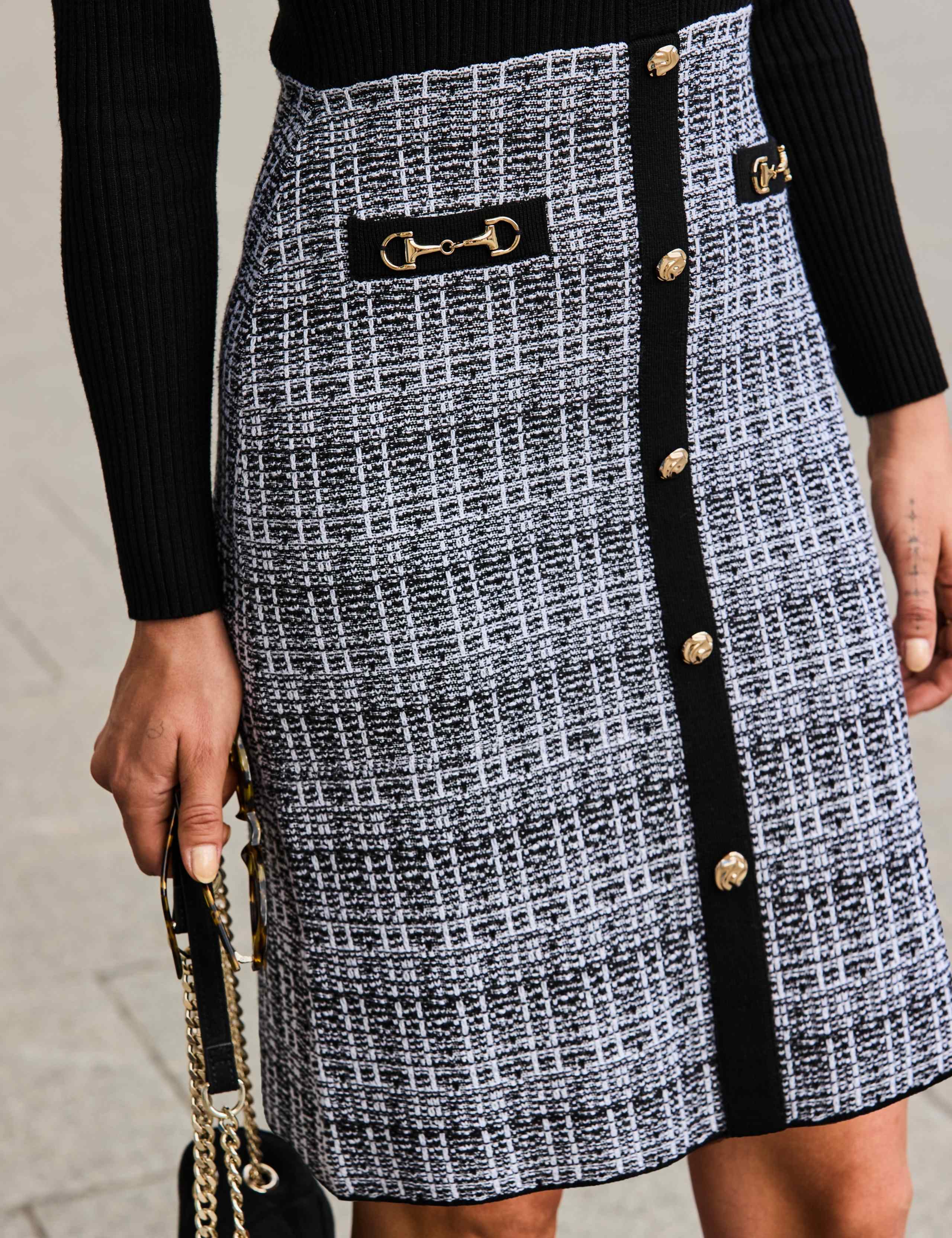 Check Print Knitted Two Part Polo Dress 3 of 6