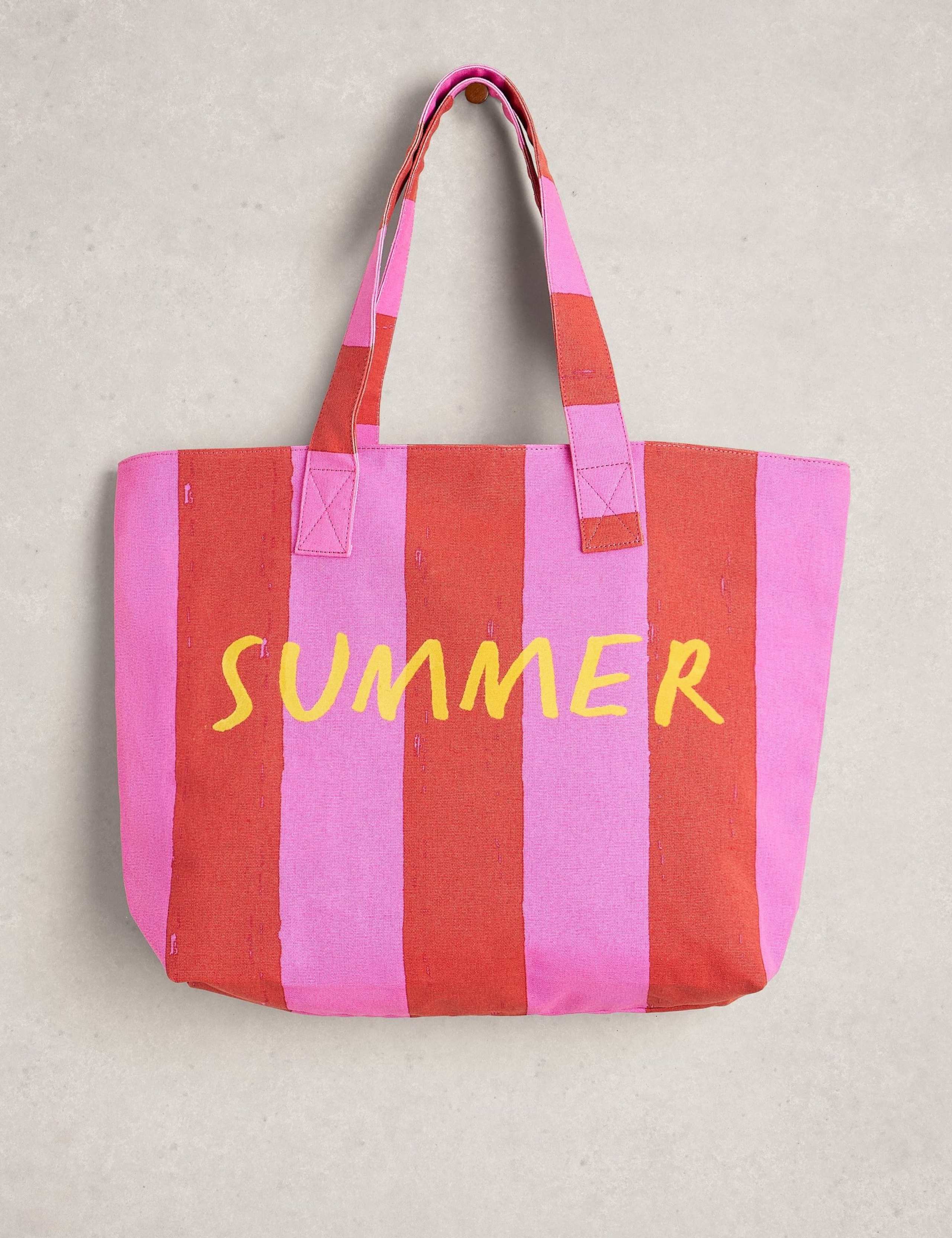 Pure Cotton Striped Summer Stuff Tote Bag 2 of 4