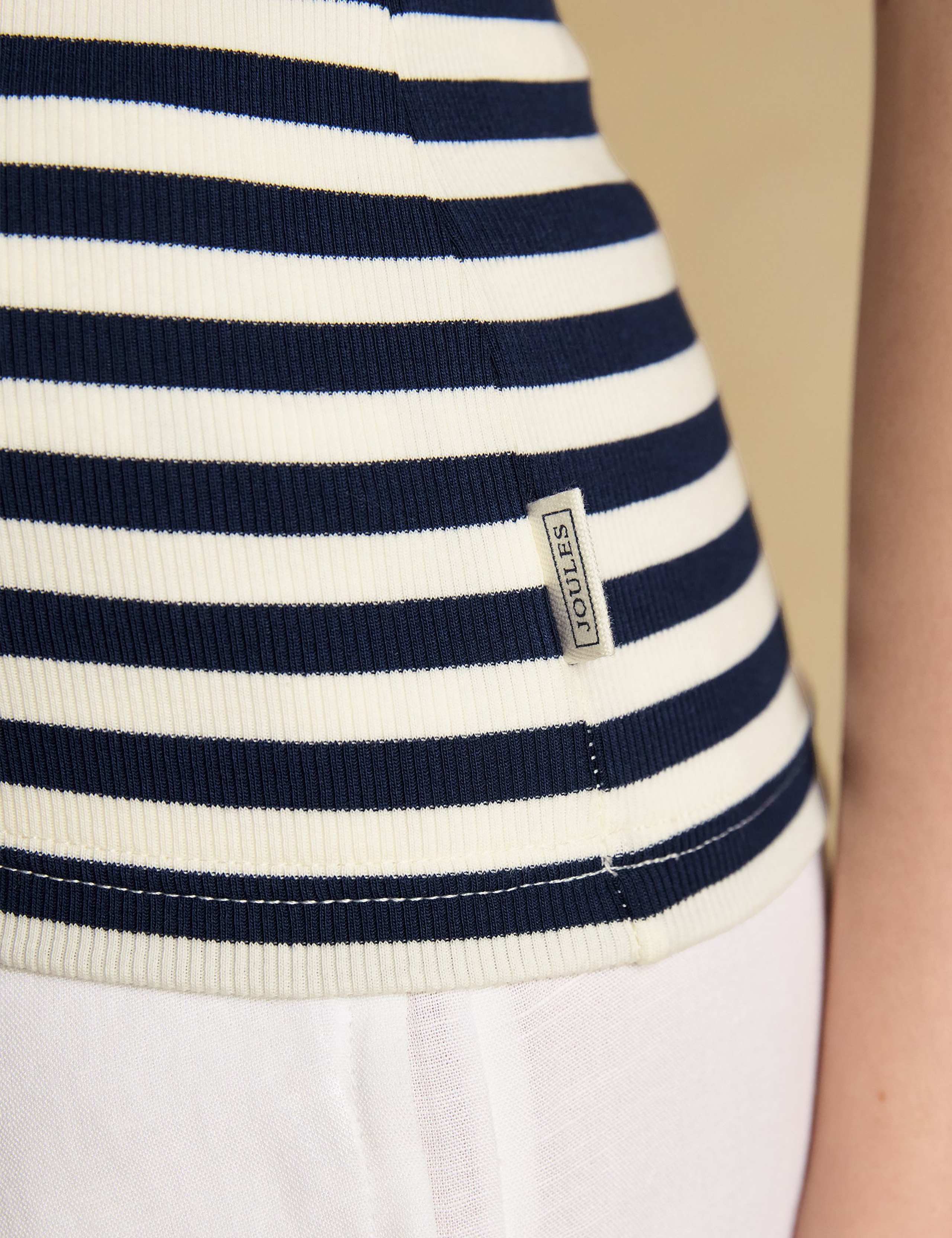 2 Pack Jersey Ribbed Striped Vest Tops 7 of 7