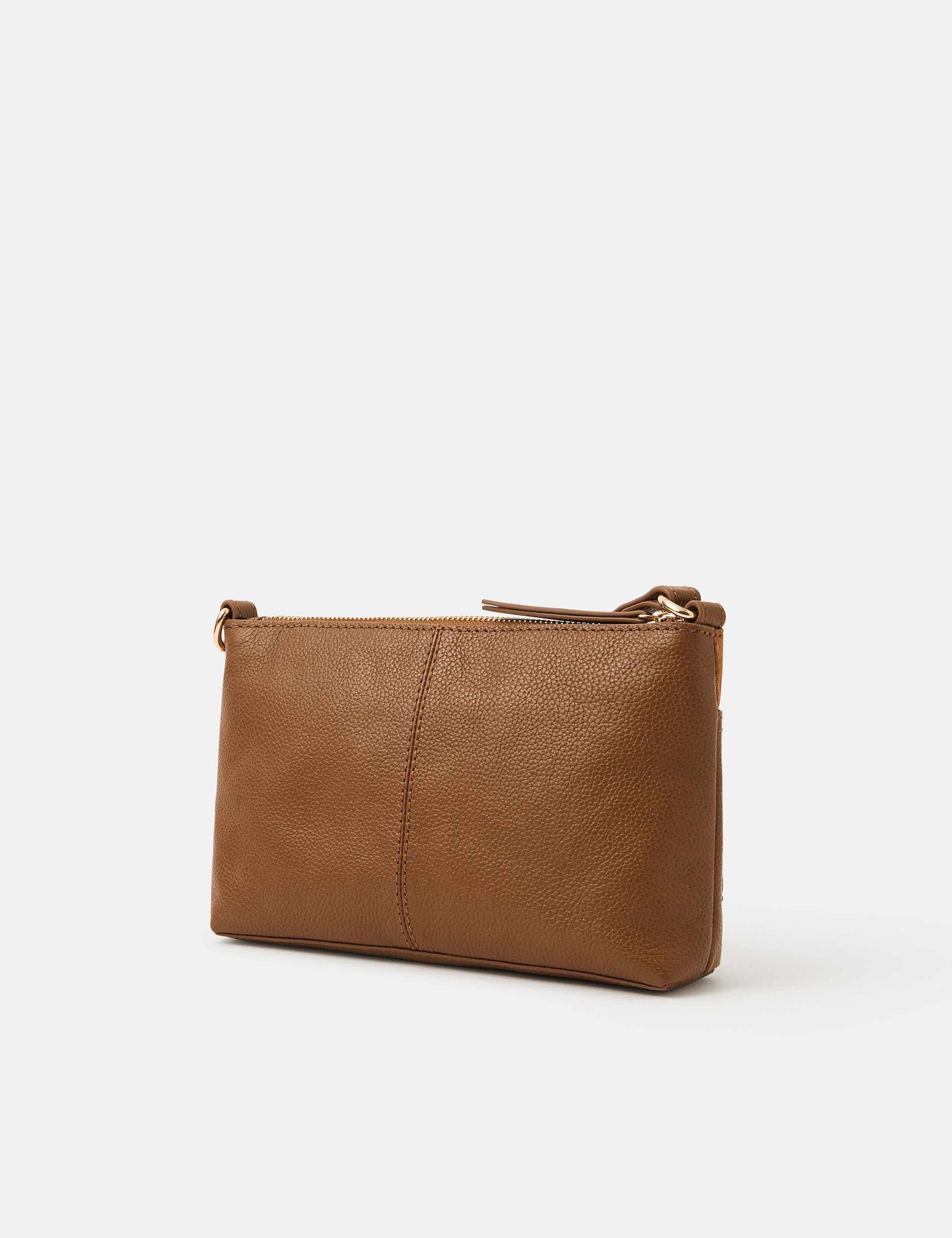 Leather Foldover Flap Cross Body Bag 2 of 4